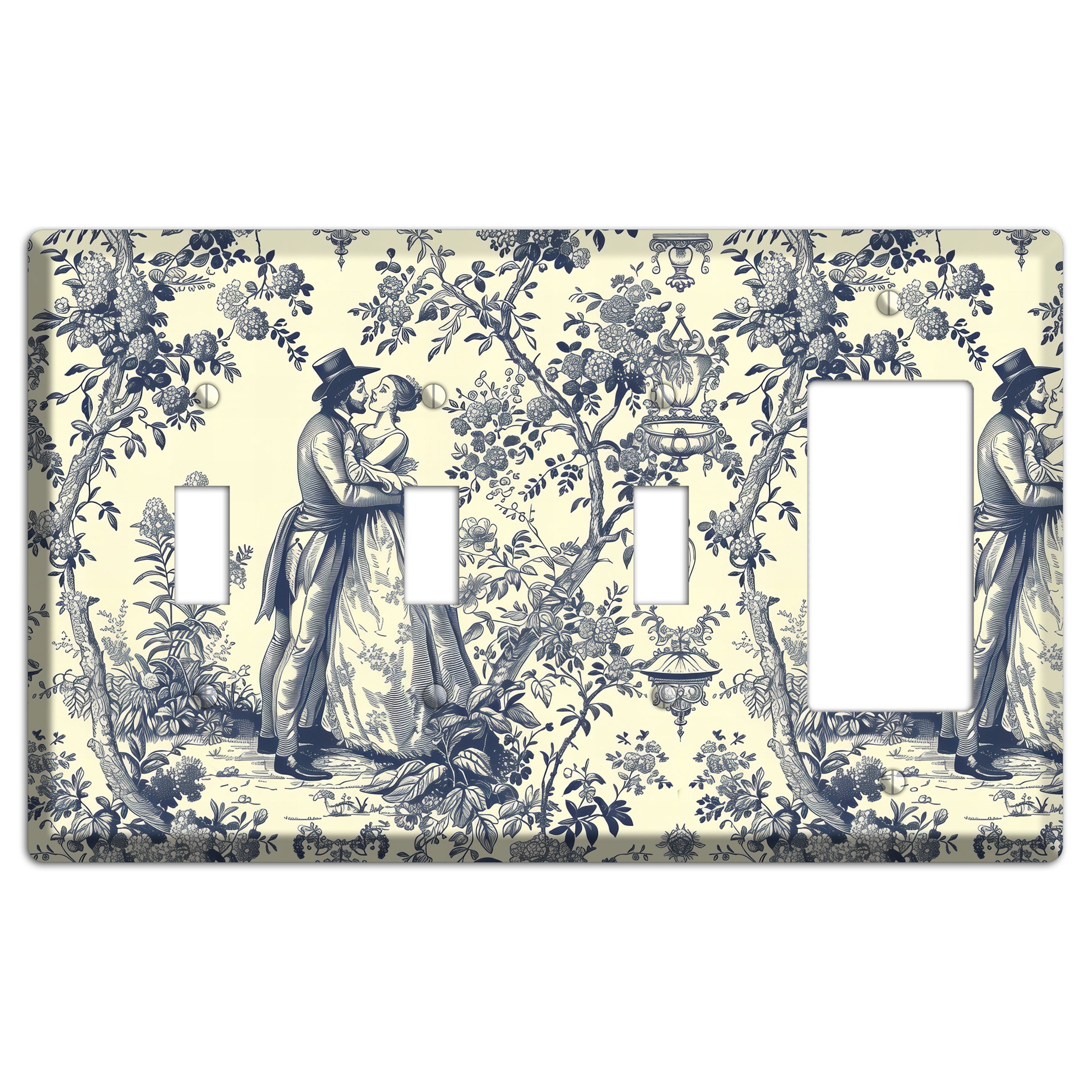 Garden Tryst 3 Toggle / Rocker Wallplate