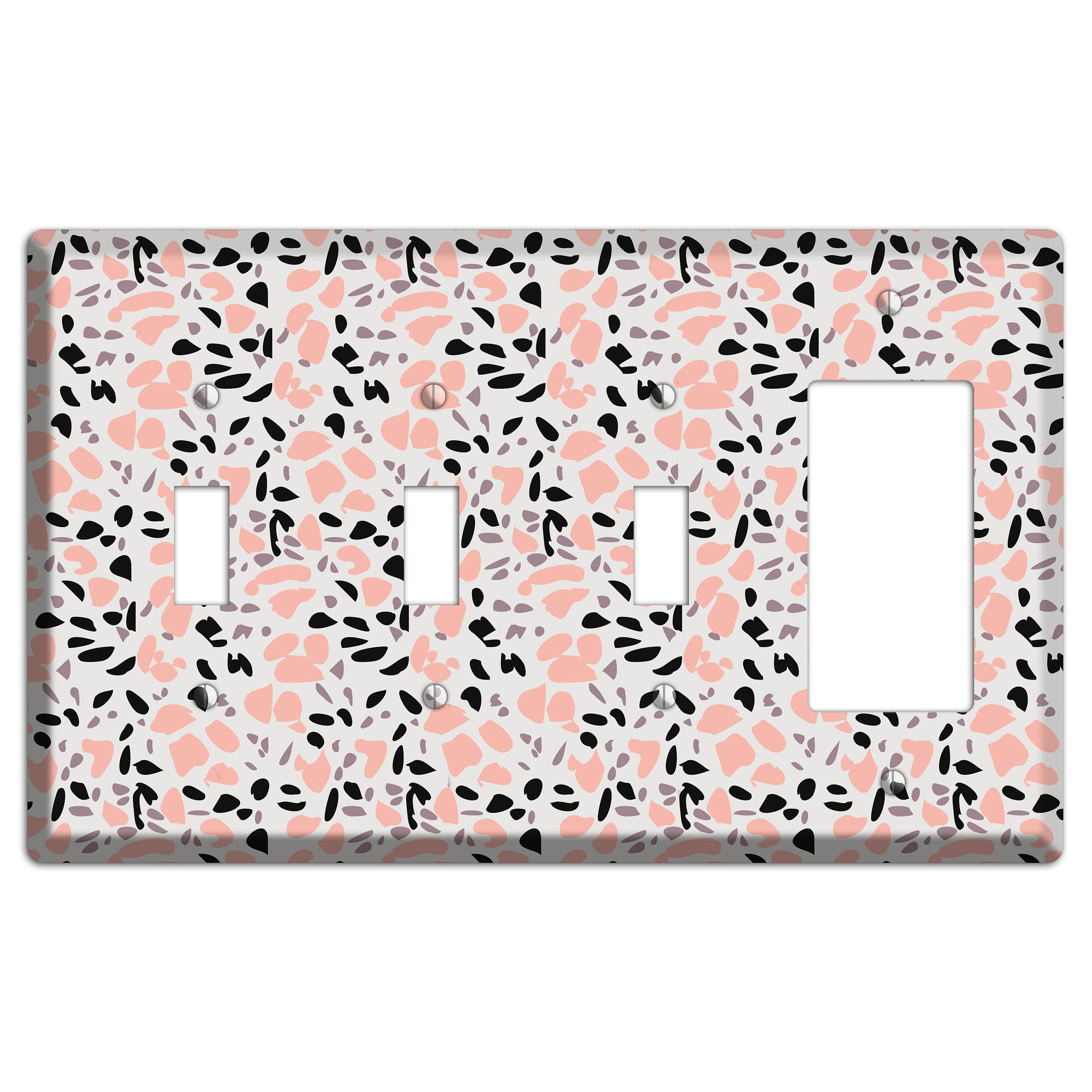 Rose Noir Confetti 3 Toggle / Rocker Wallplate