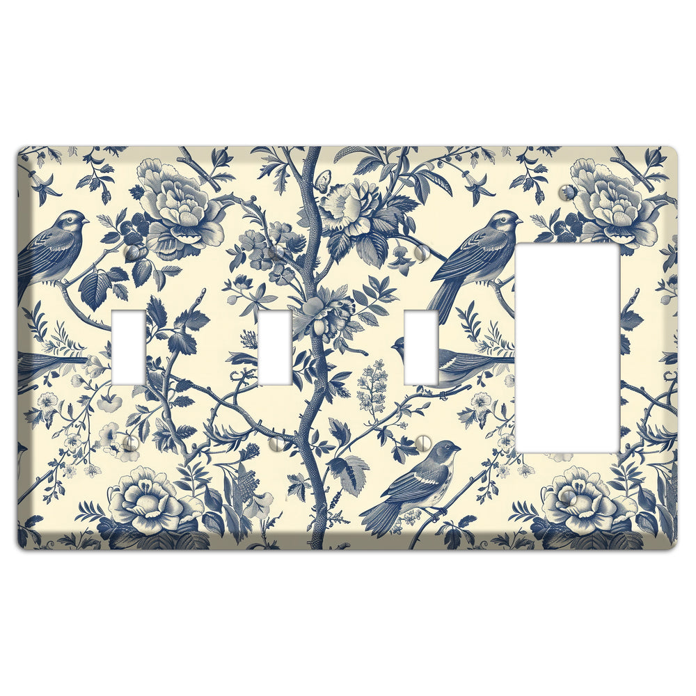 Garden Reverie 3 Toggle / Rocker Wallplate