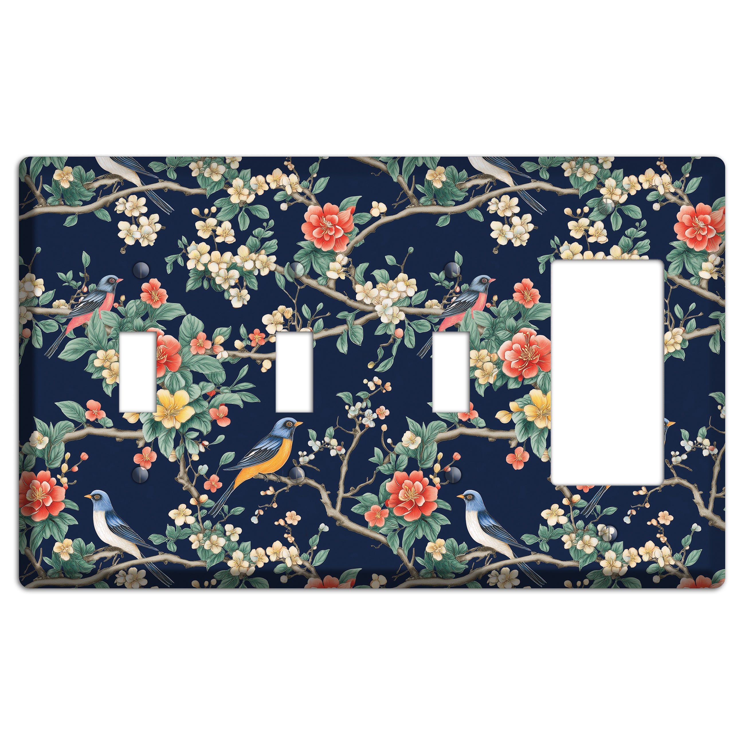 Songbirds & Blossoms 3 Toggle / Rocker Wallplate
