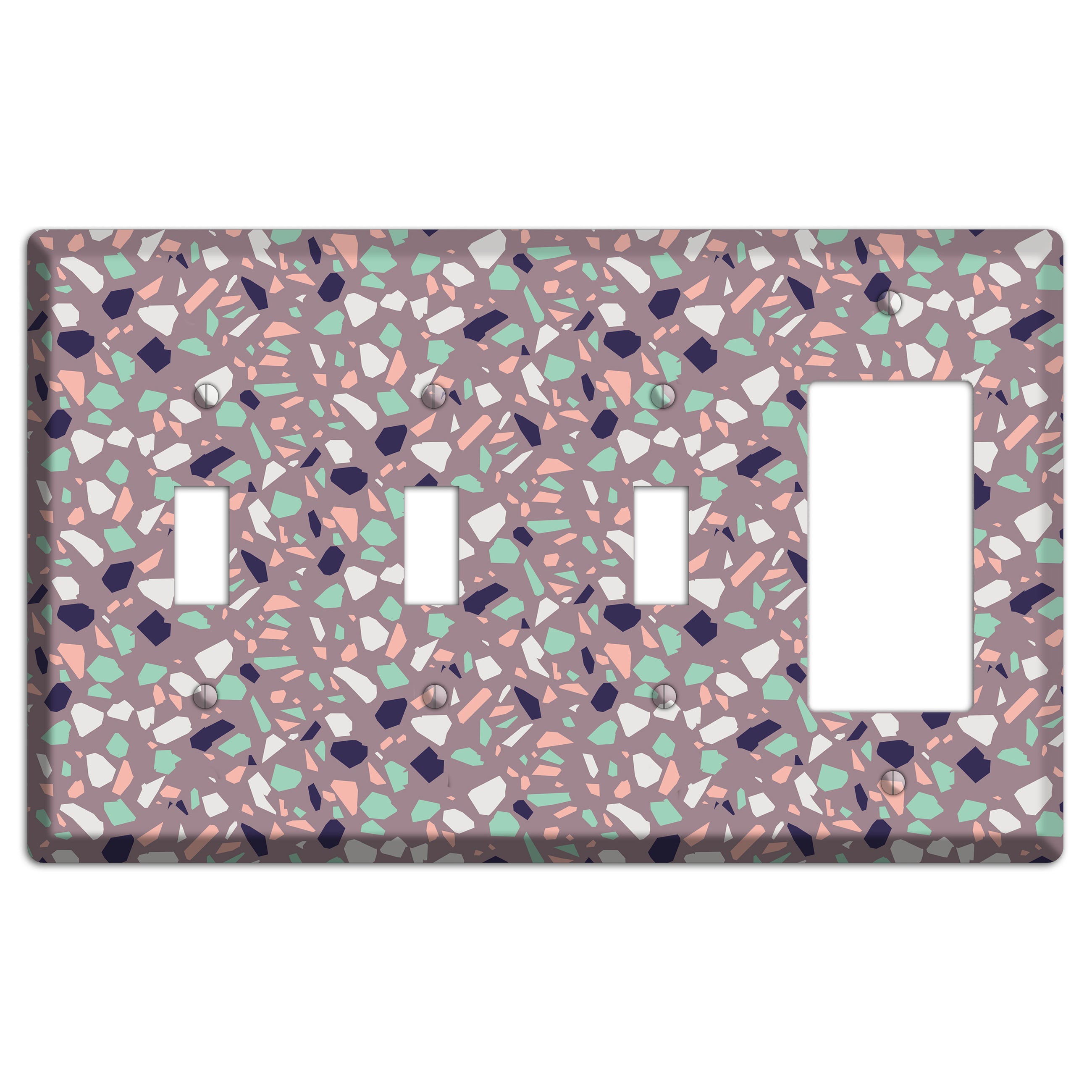 Lavender Shard 3 Toggle / Rocker Wallplate