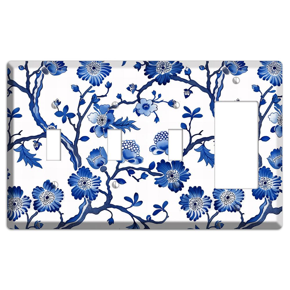 Porcelain Garden Reverie 3 Toggle / Rocker Wallplate