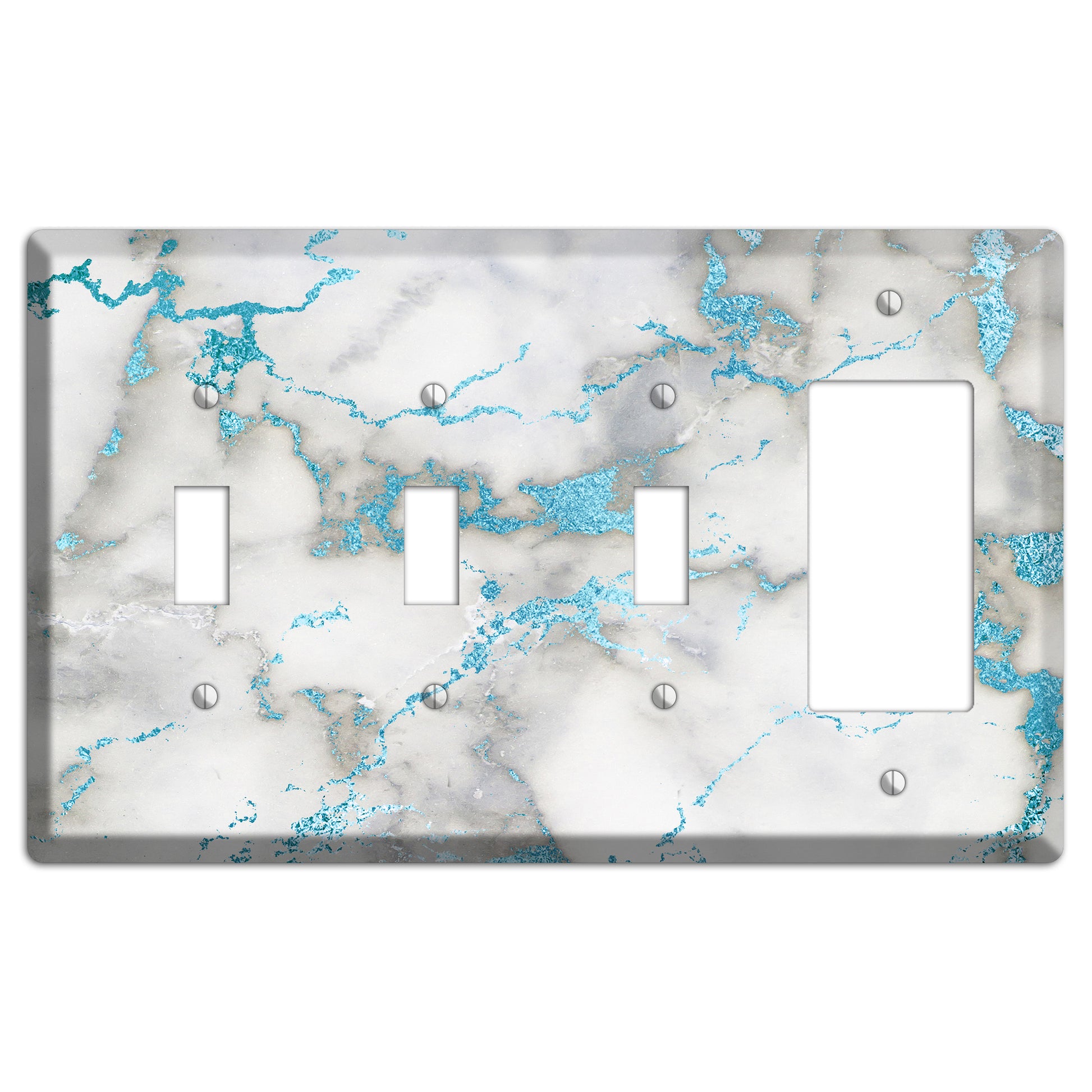 Gumbo Marble 3 Toggle / Rocker Wallplate