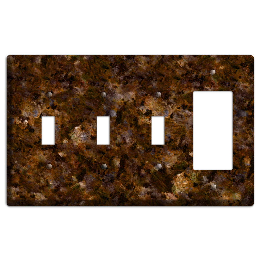 Baltic Green Granite 3 Toggle / Rocker Wallplate