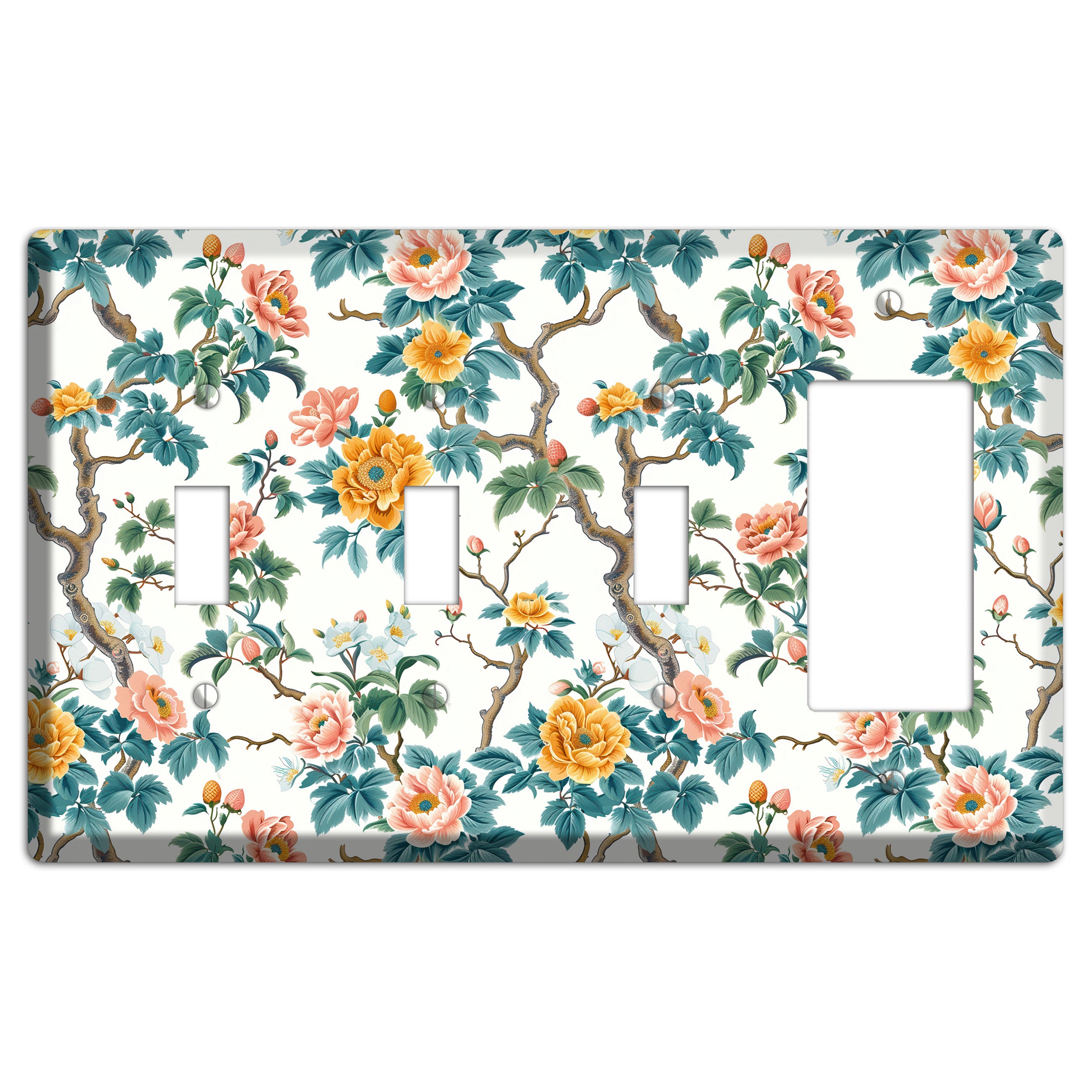 Blossom & Bough 3 Toggle / Rocker Wallplate