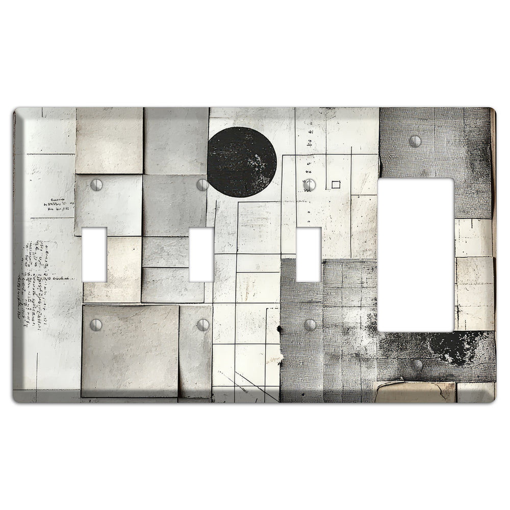 Cartographer's Quiet Ruin 3 Toggle / Rocker Wallplate