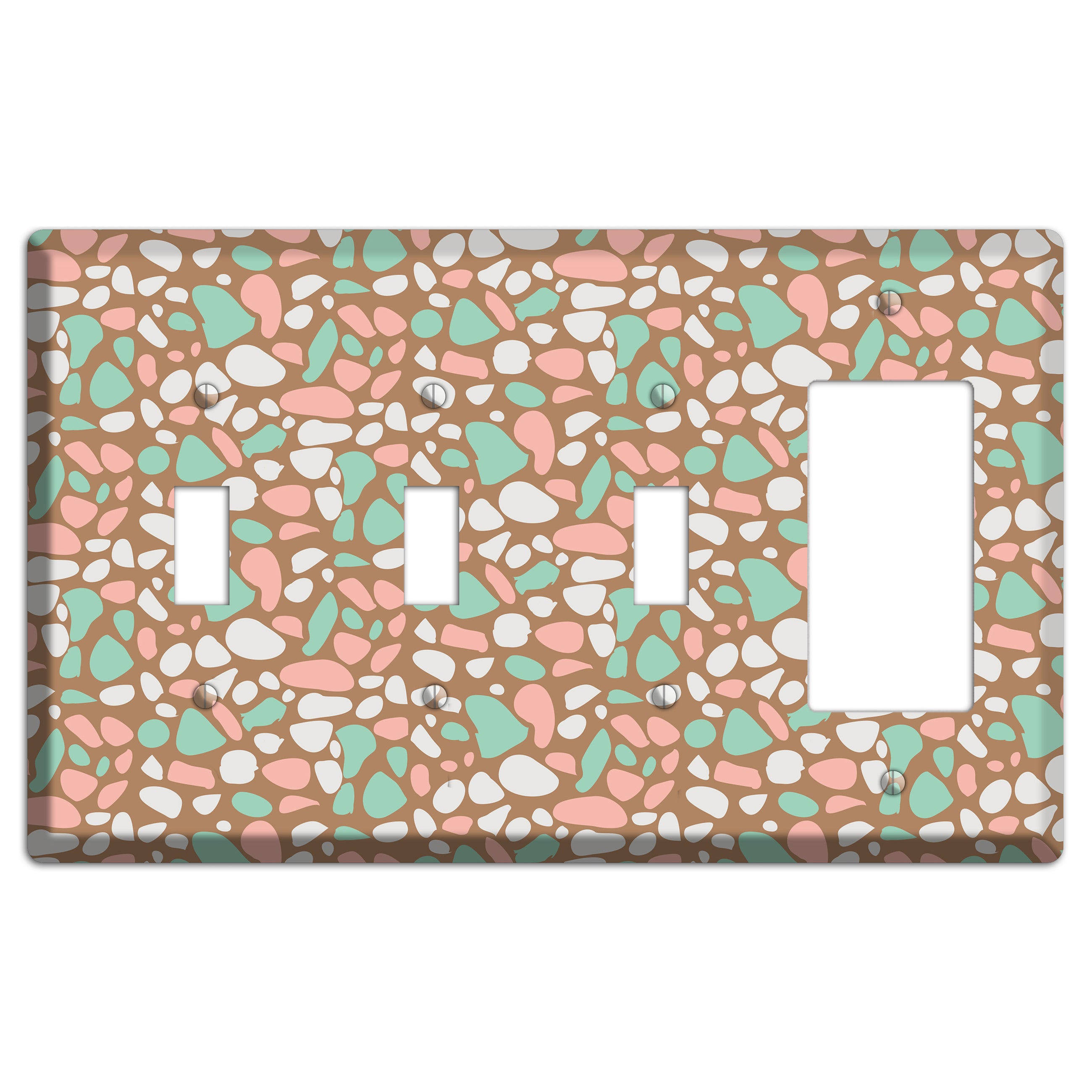 Ginger Mint Chip 3 Toggle / Rocker Wallplate