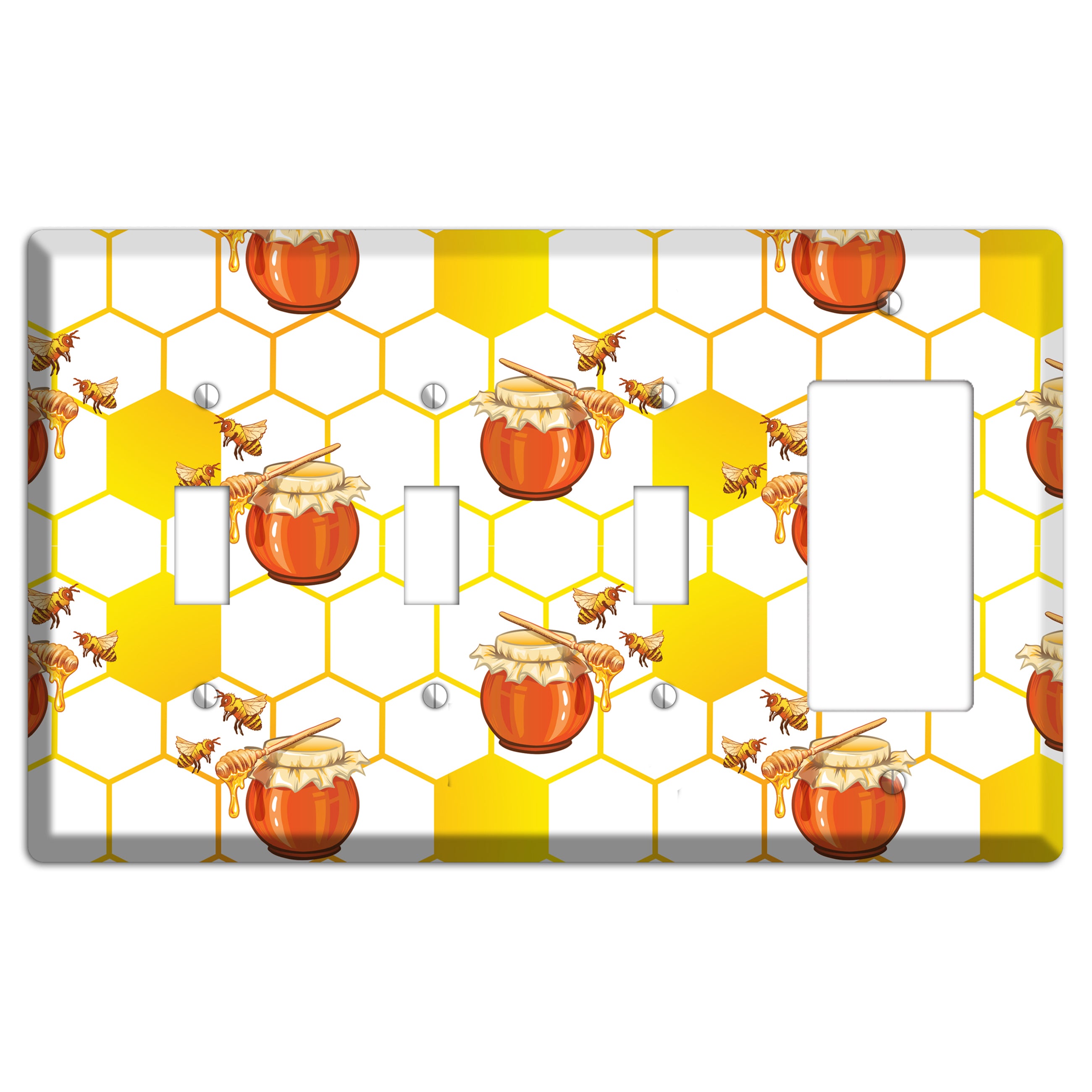 Honeypot Reverie 3 Toggle / Rocker Wallplate