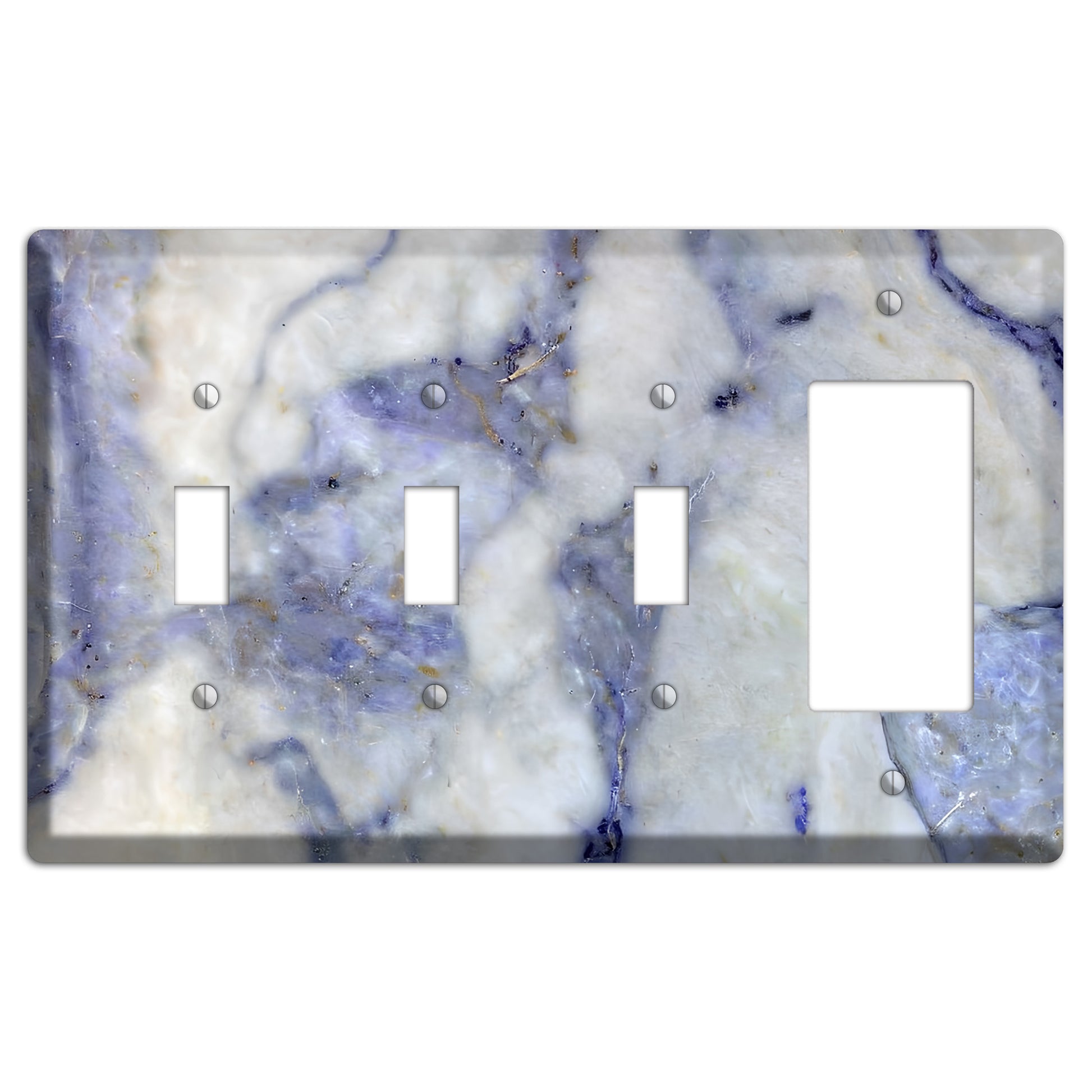 Spindle Marble 3 Toggle / Rocker Wallplate