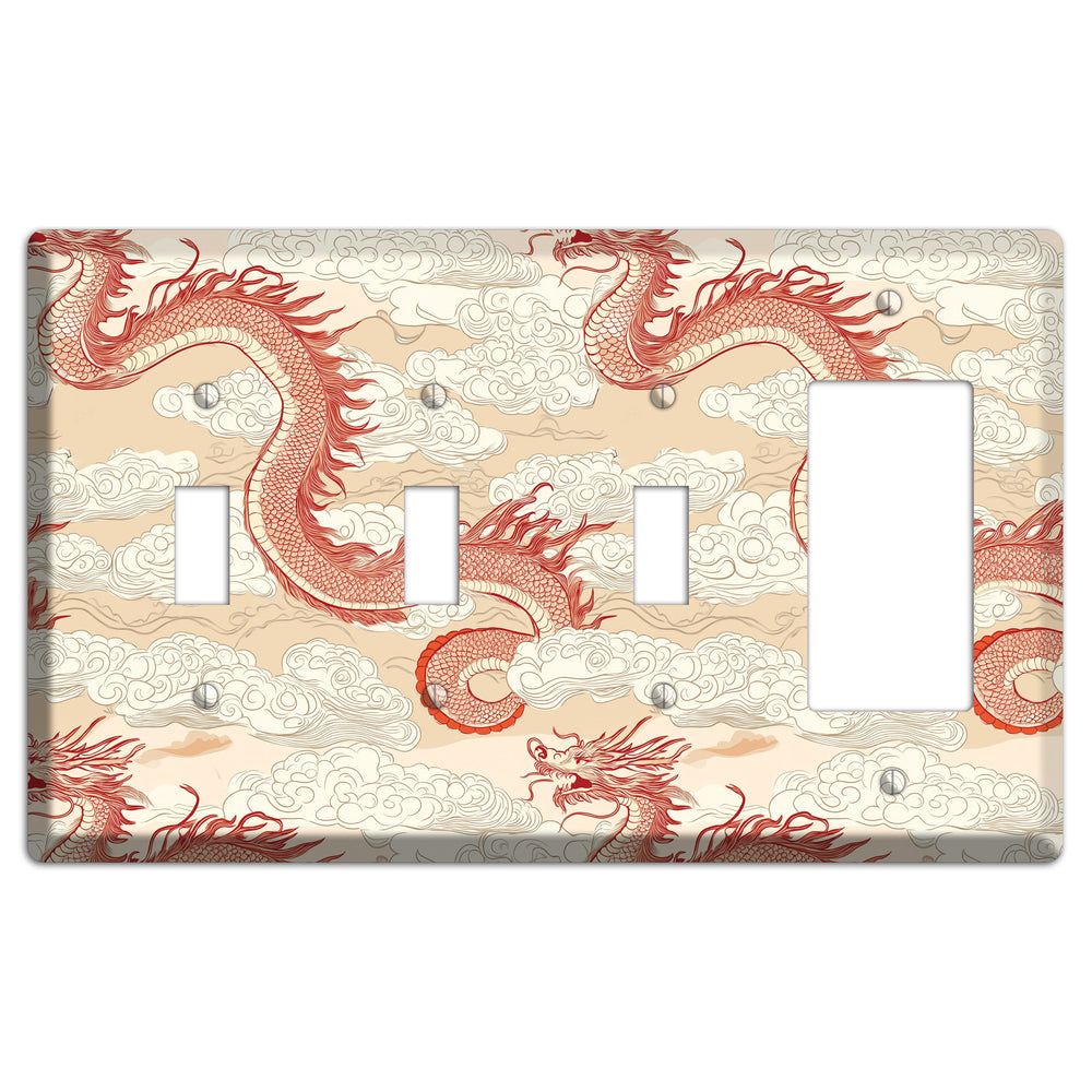 Celestial Dragon Dance 3 Toggle / Rocker Wallplate