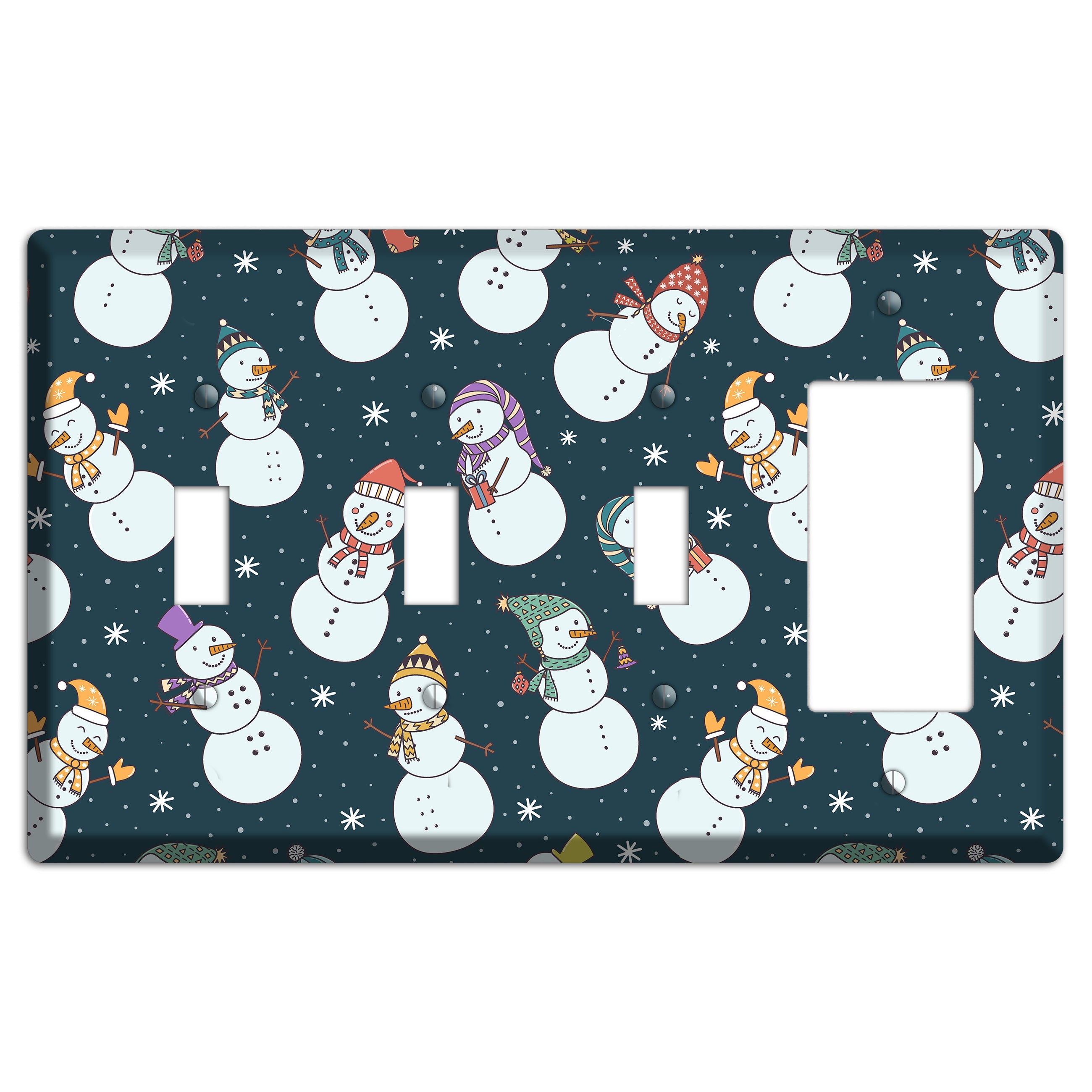 Snowman Celebration 3 Toggle / Rocker Wallplate