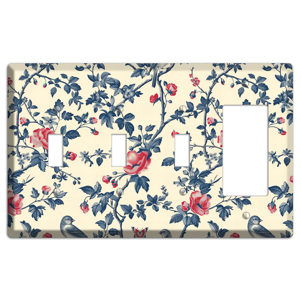 Songbirds & Thorns 3 Toggle / Rocker Wallplate
