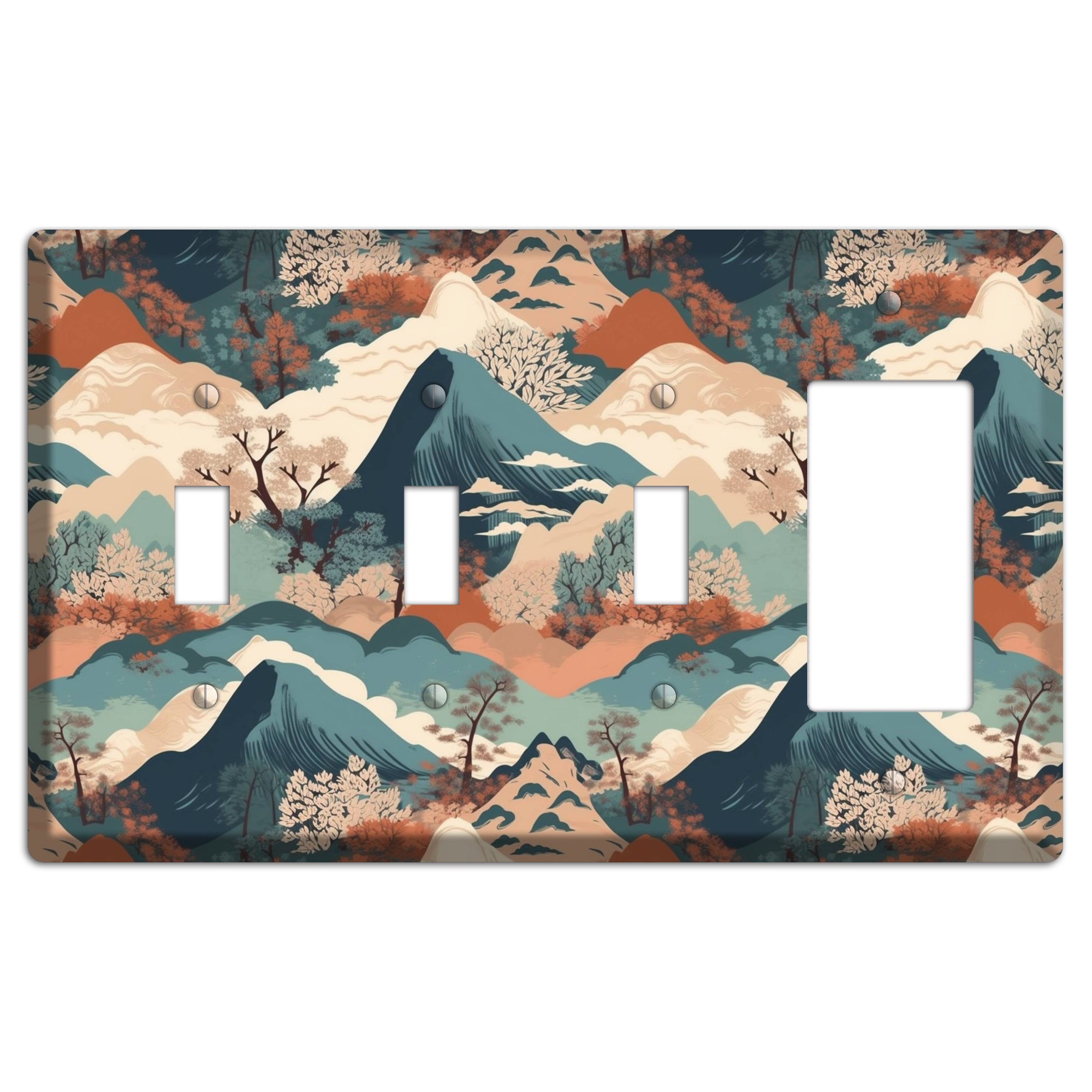 Mountain Reverie 3 Toggle / Rocker Wallplate