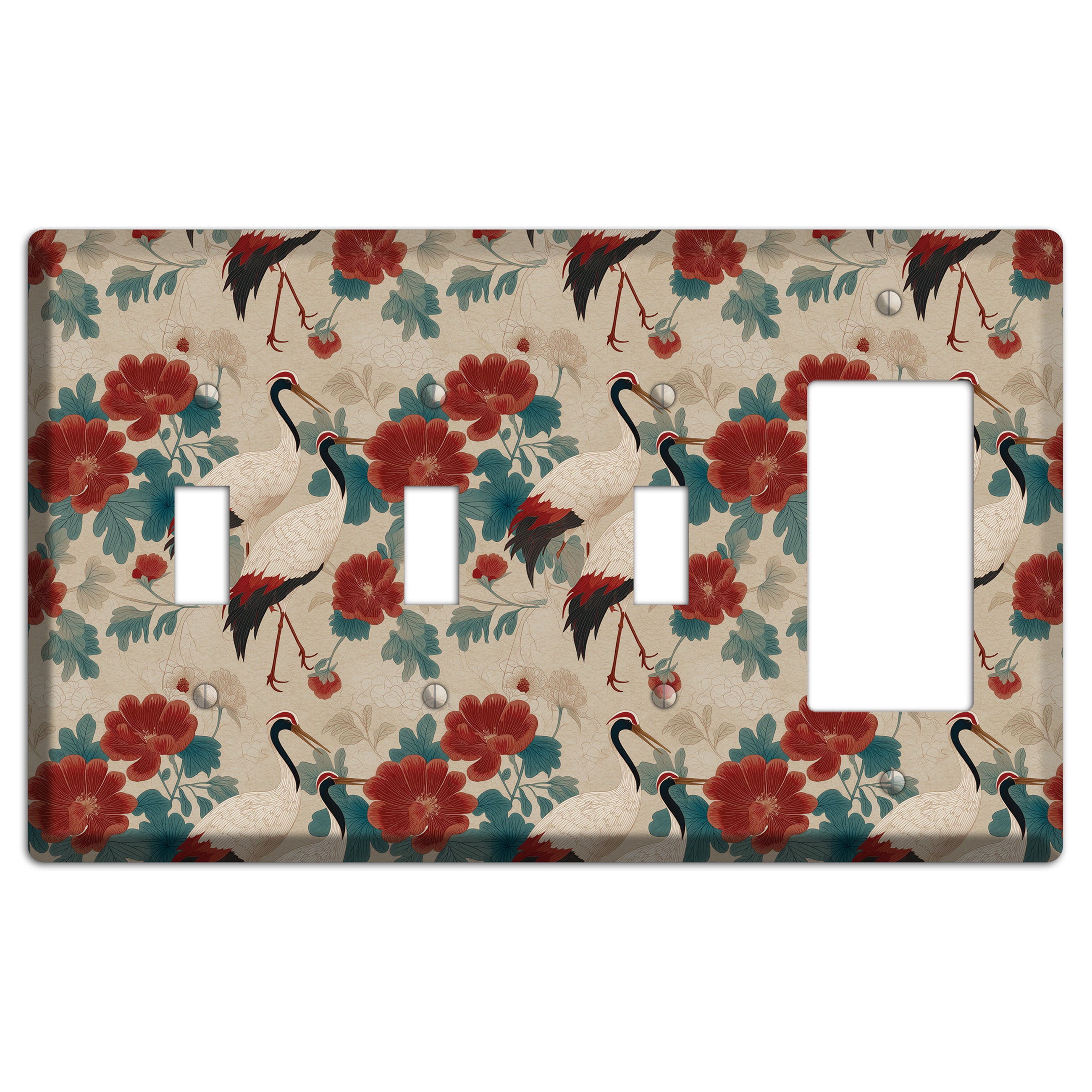 Rust Peony Passage 3 Toggle / Rocker Wallplate
