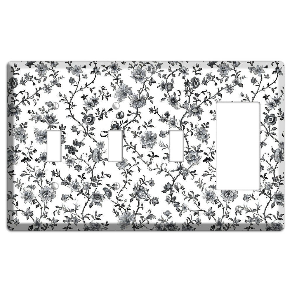 Ink & Ivory Thicket 3 Toggle / Rocker Wallplate