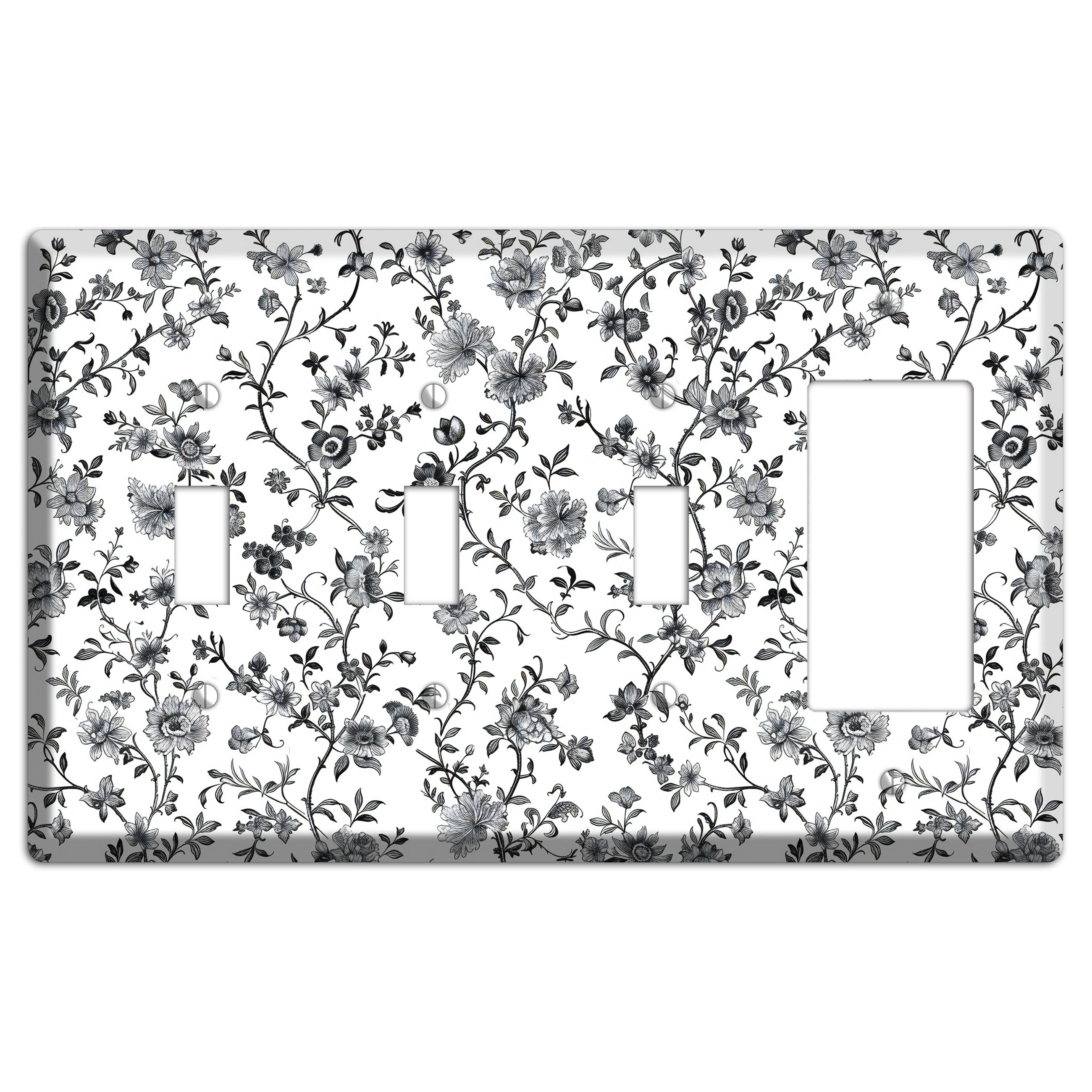 Ink & Ivory Thicket 3 Toggle / Rocker Wallplate