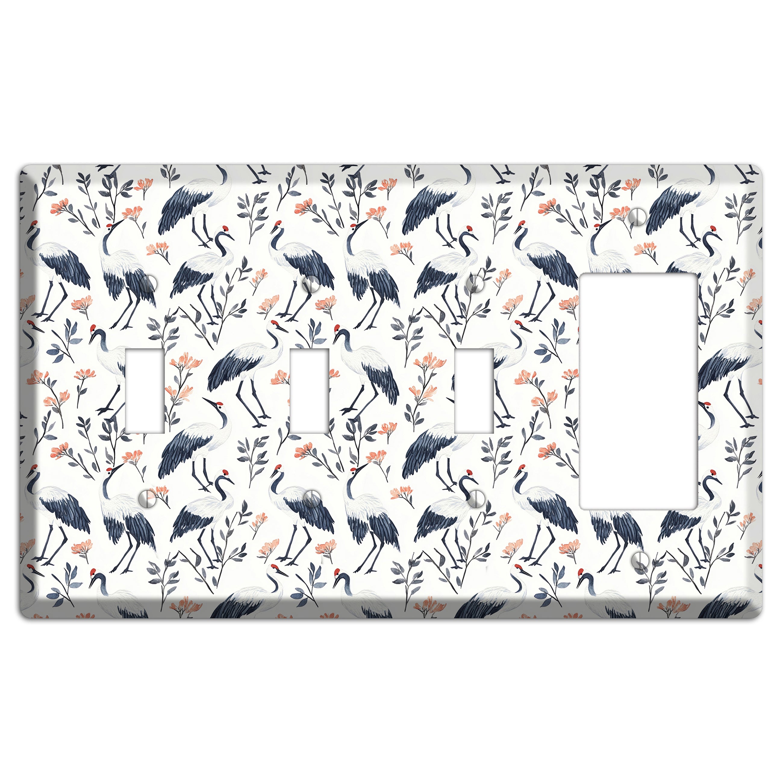 Slate & Coral Marsh 3 Toggle / Rocker Wallplate