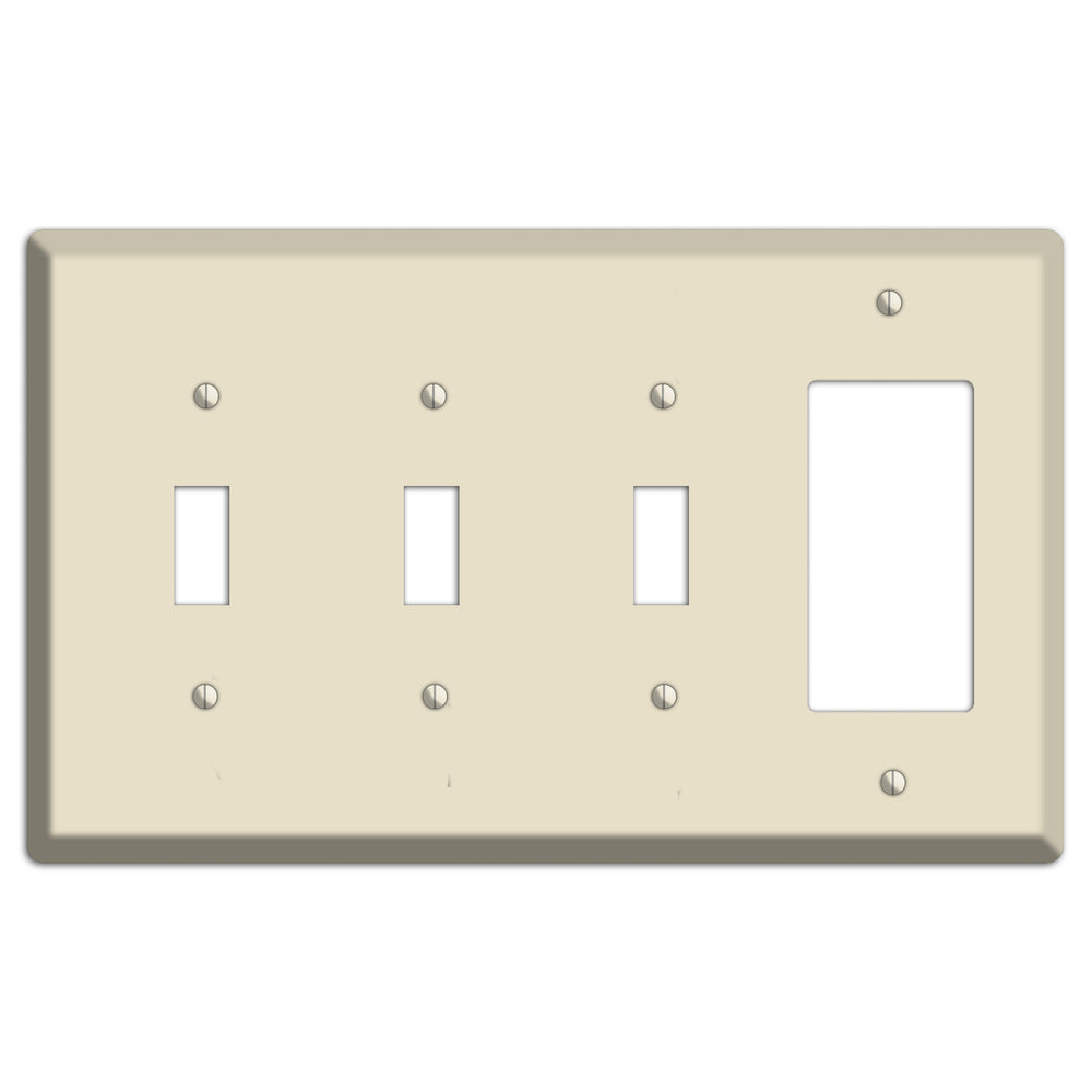 Baxter Ivory Cream 3 Toggle / Rocker Wallplate