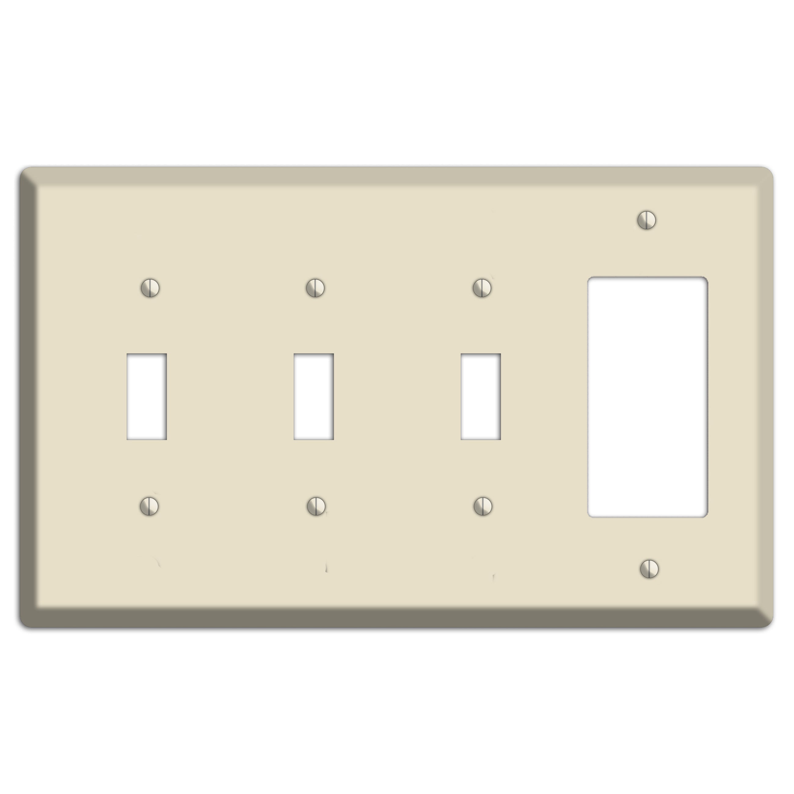 Baxter Ivory Cream 3 Toggle / Rocker Wallplate