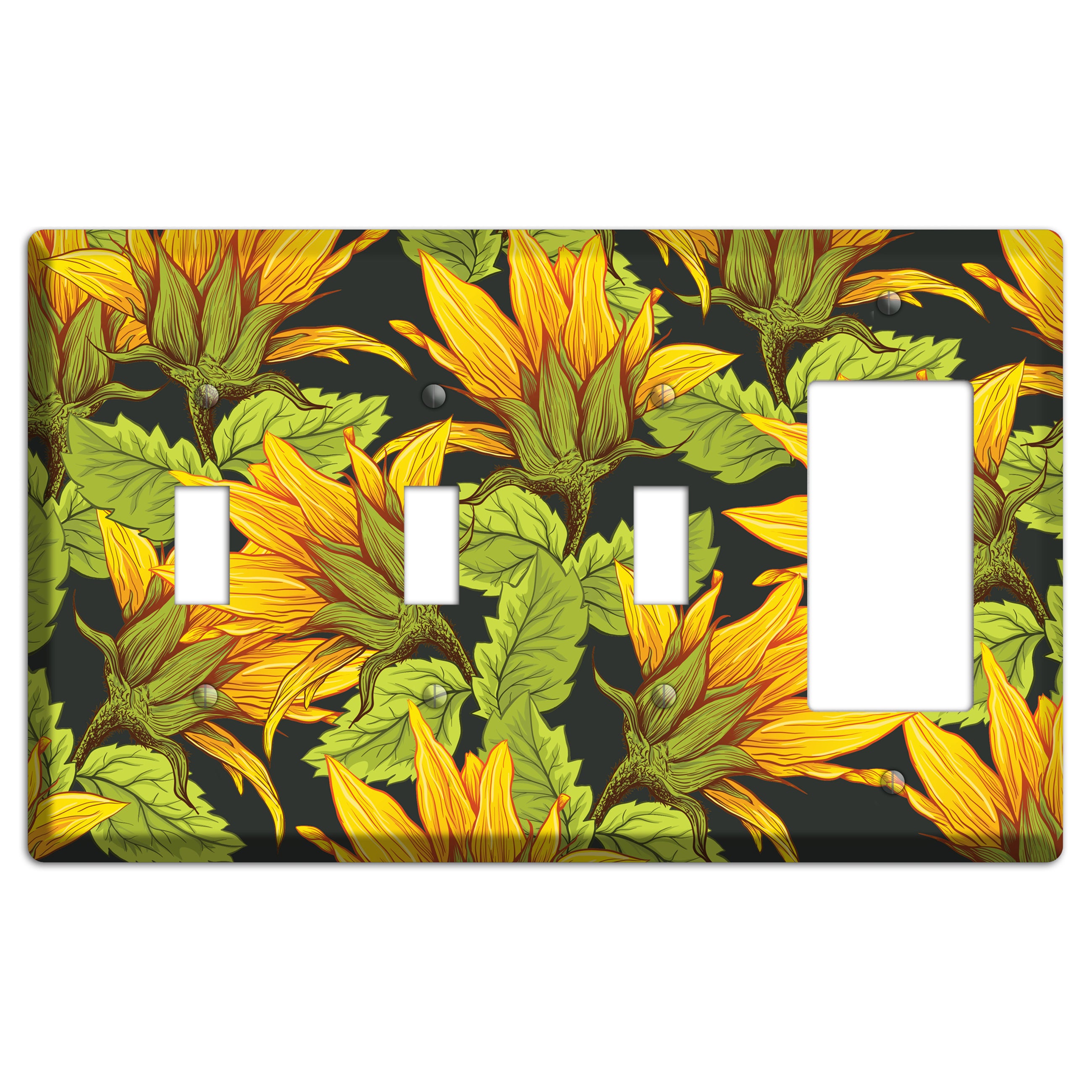 Gilded Bloom Tangle 3 Toggle / Rocker Wallplate