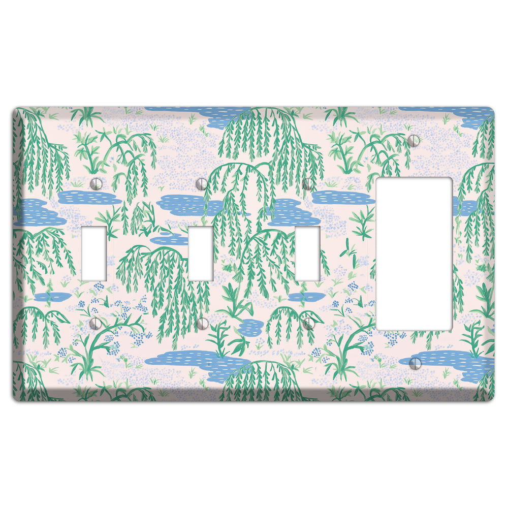 Willow & Still Water 3 Toggle / Rocker Wallplate