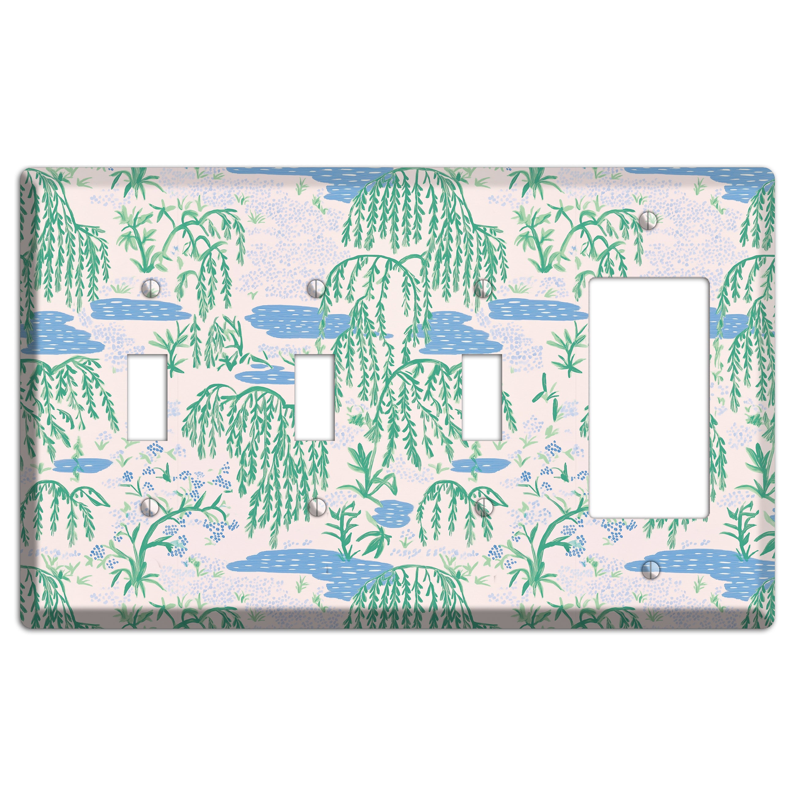 Willow & Still Water 3 Toggle / Rocker Wallplate