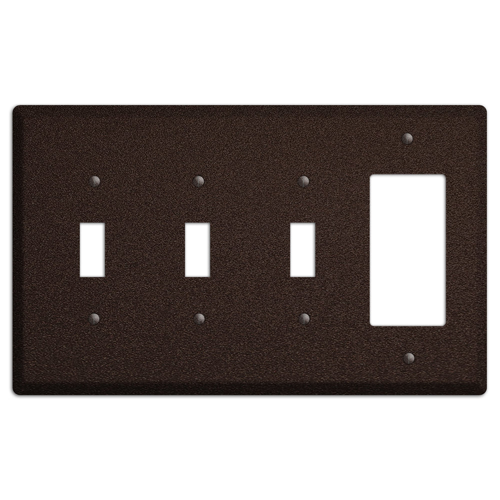 Baxter Subtle Antique Bronze 3 Toggle / Rocker Wallplate