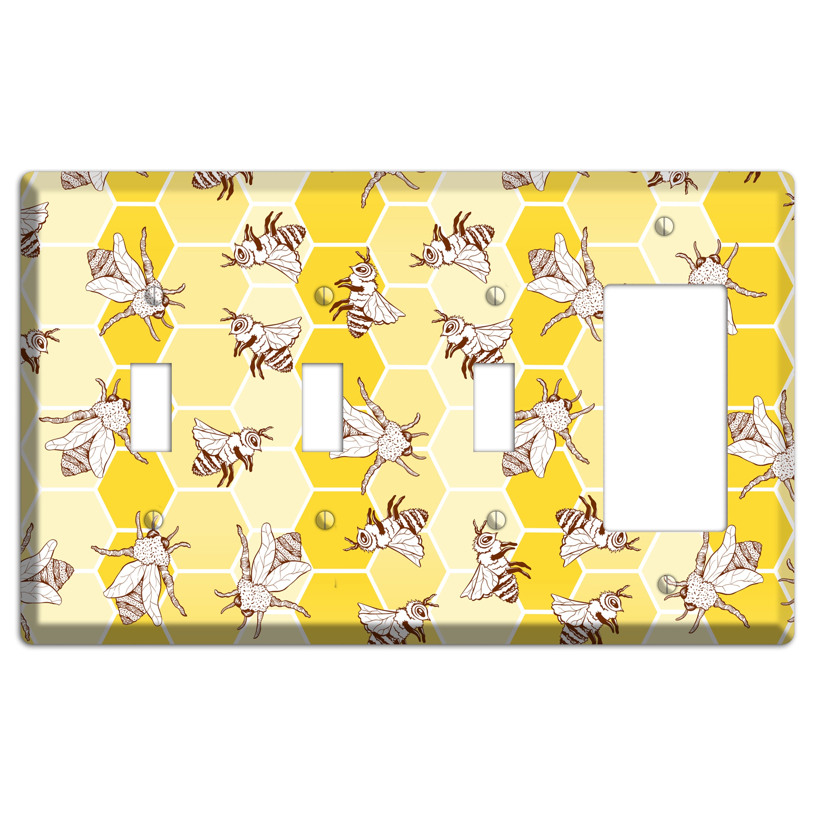 Hive & Wing 3 Toggle / Rocker Wallplate