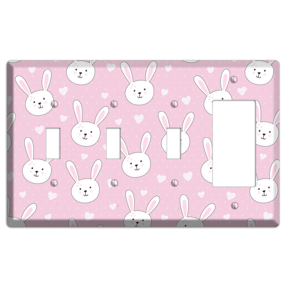 Bunny Love 3 Toggle / Rocker Wallplate