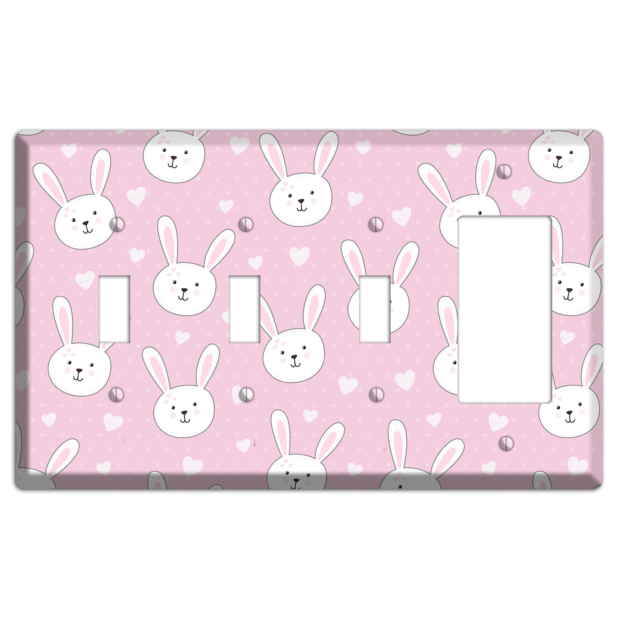 Bunny Love 3 Toggle / Rocker Wallplate