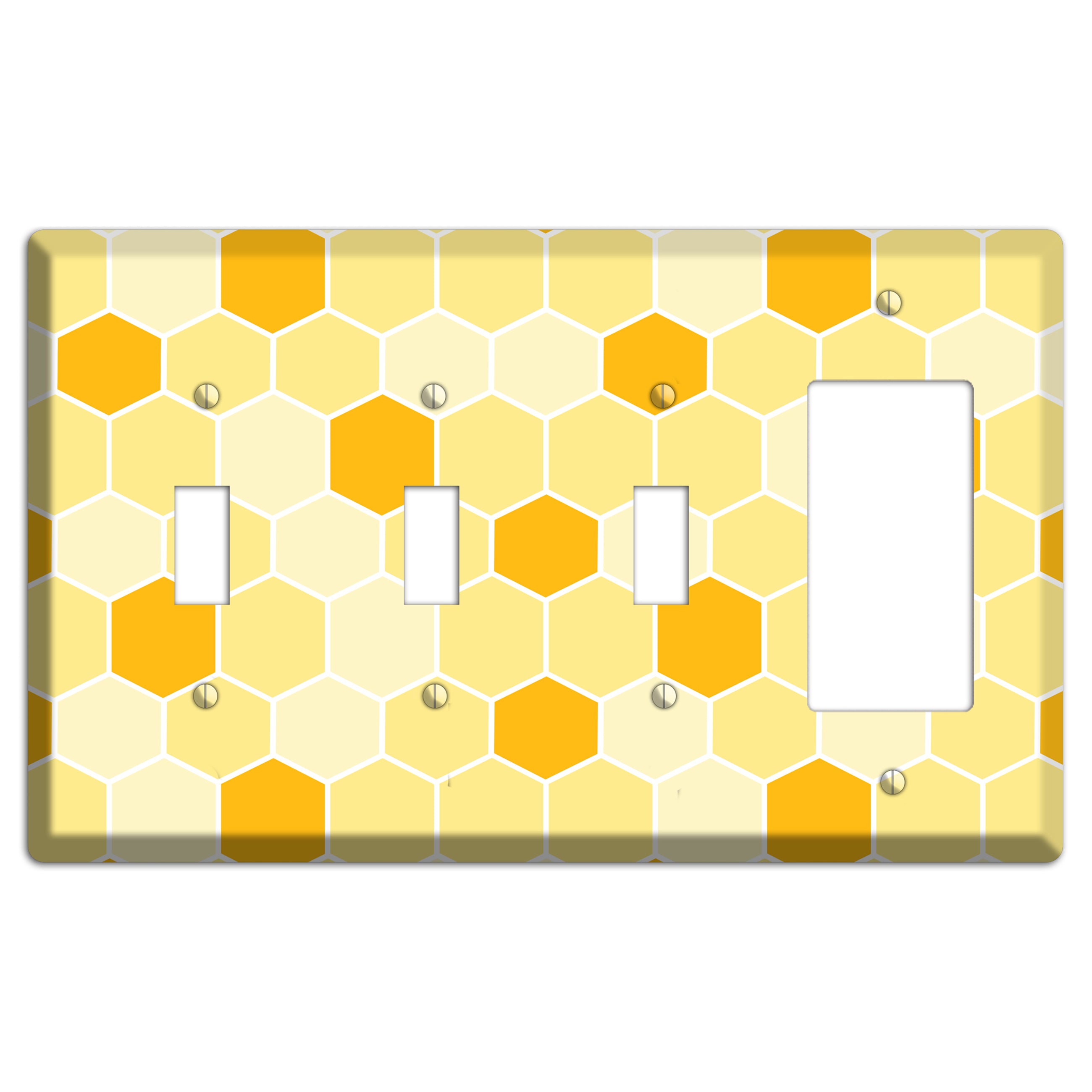 Honeycomb Harvest 3 Toggle / Rocker Wallplate