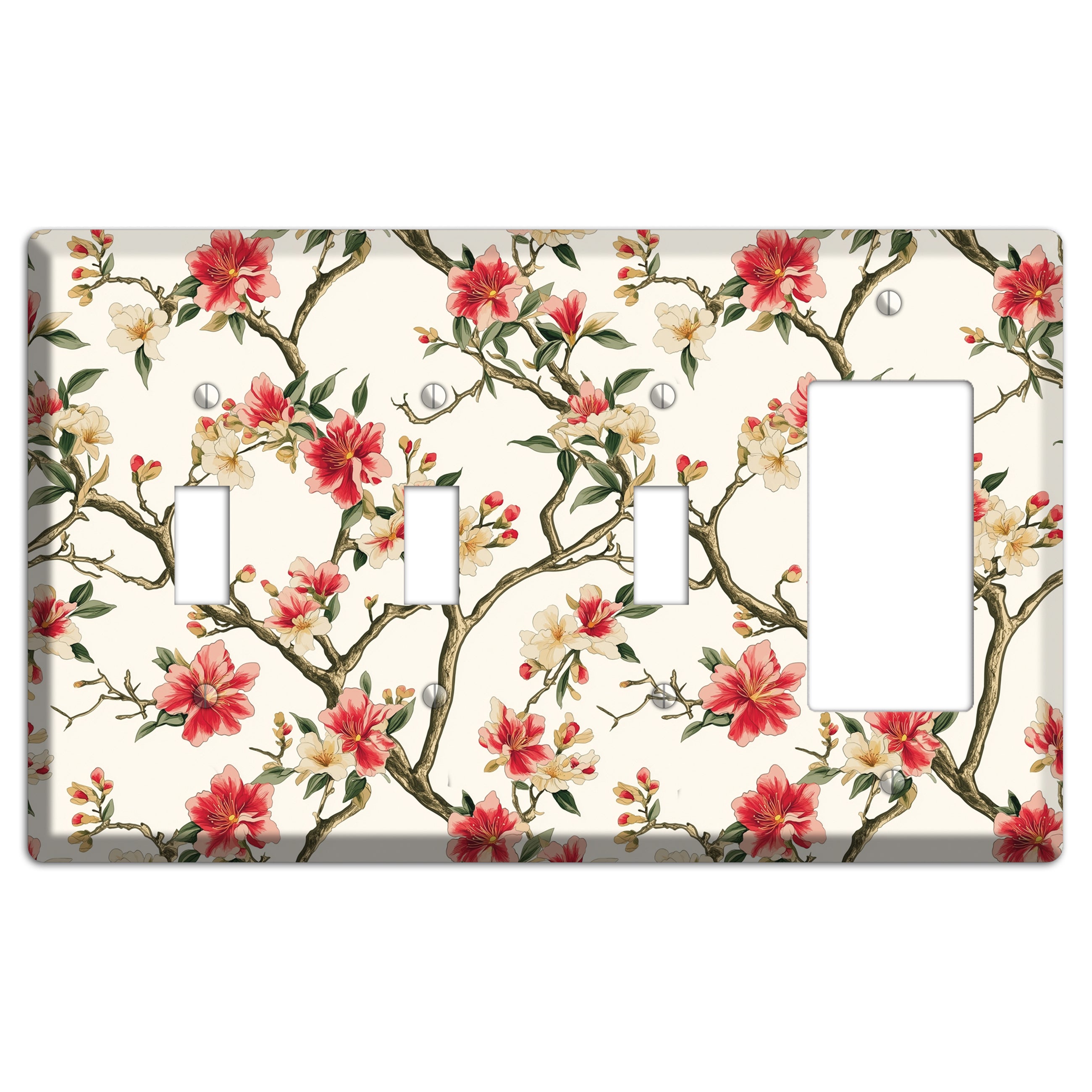Blossom & Bough 3 Toggle / Rocker Wallplate
