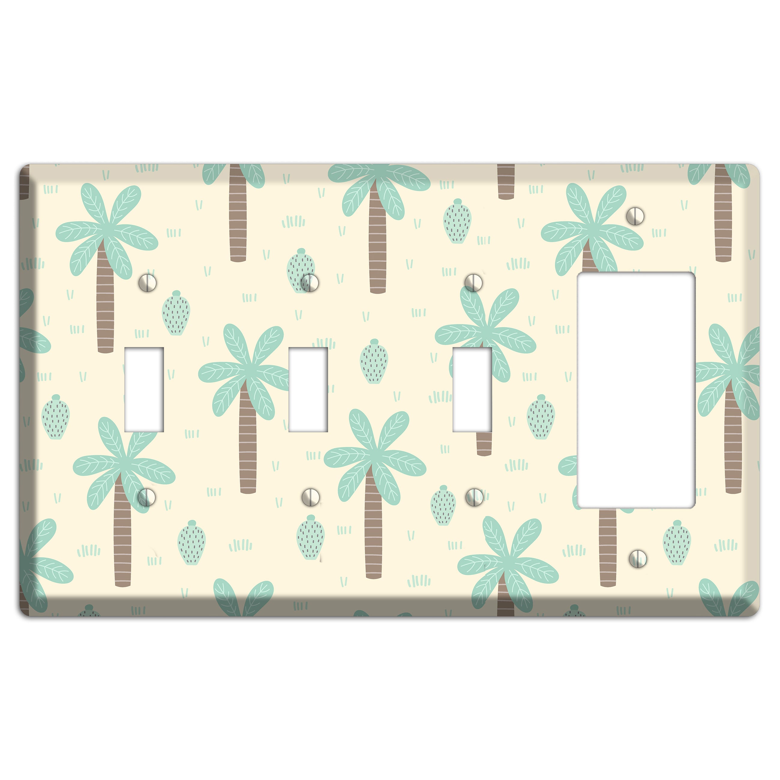 Dino Palmscape 3 Toggle / Rocker Wallplate