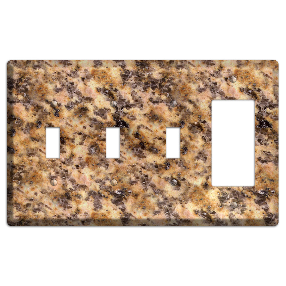 Lapidus Granite 3 Toggle / Rocker Wallplate