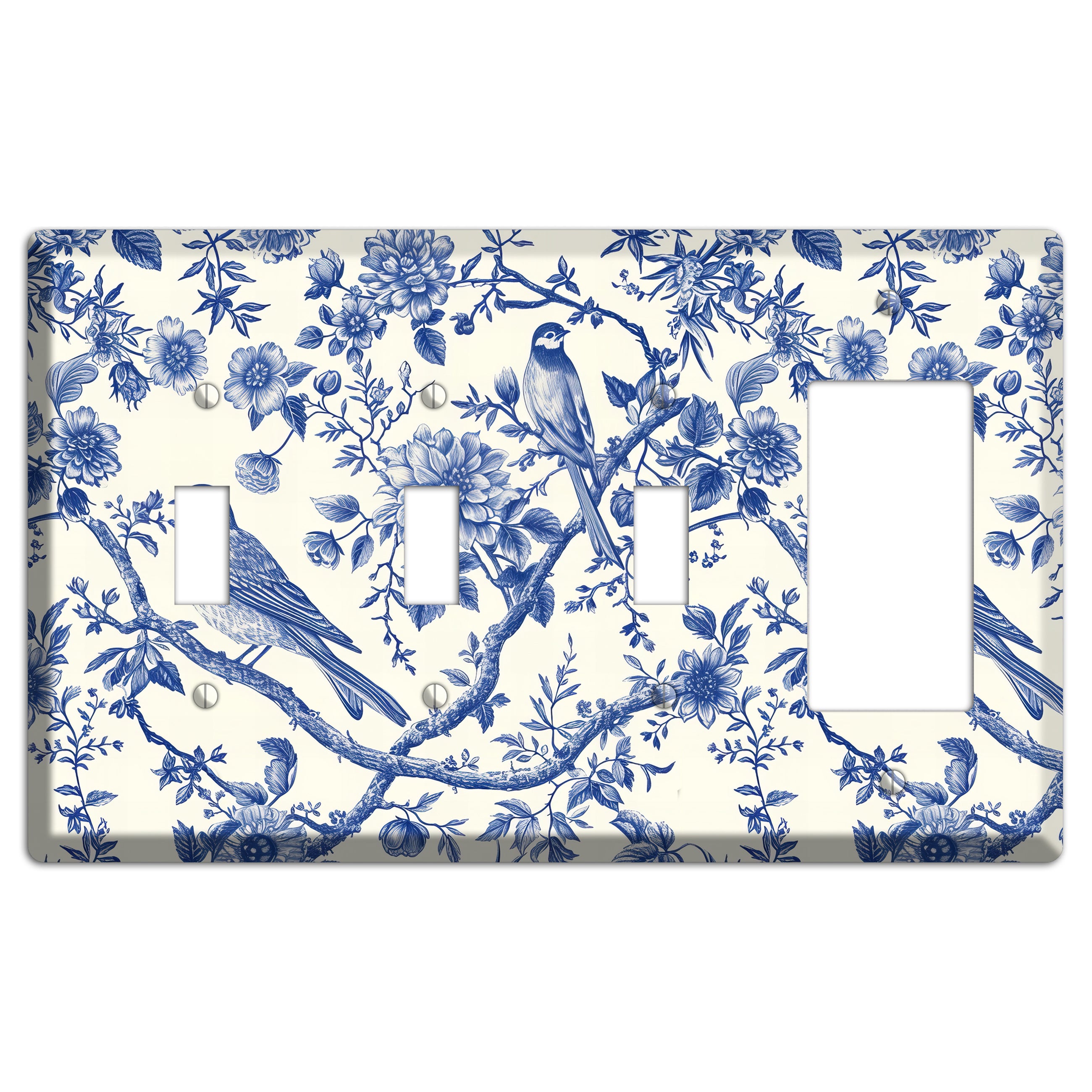 Willow Song Garden 3 Toggle / Rocker Wallplate
