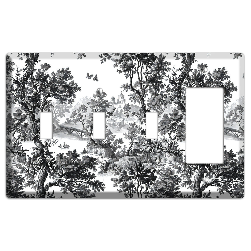 Woodland Chapel Mist 3 Toggle / Rocker Wallplate