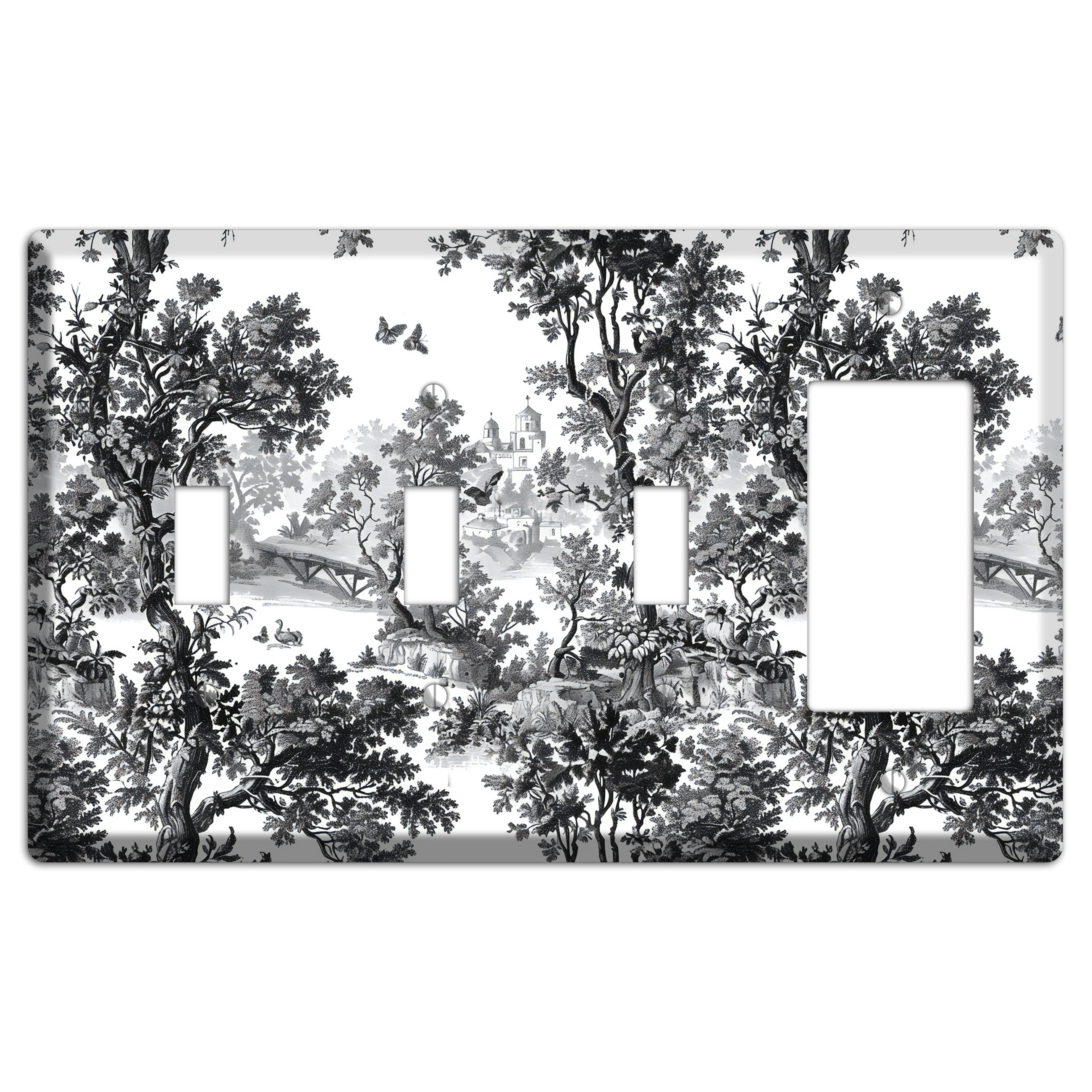 Woodland Chapel Mist 3 Toggle / Rocker Wallplate