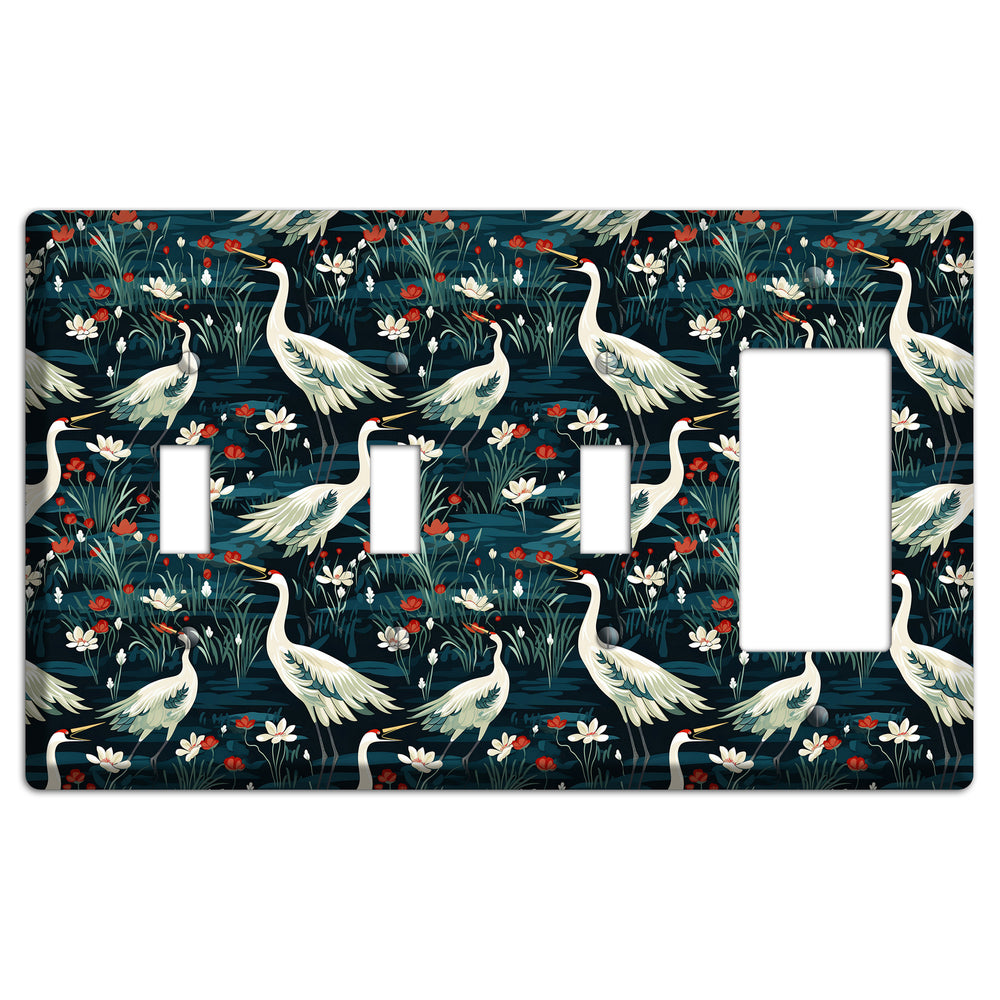 Midnight Lotus Marsh 3 Toggle / Rocker Wallplate
