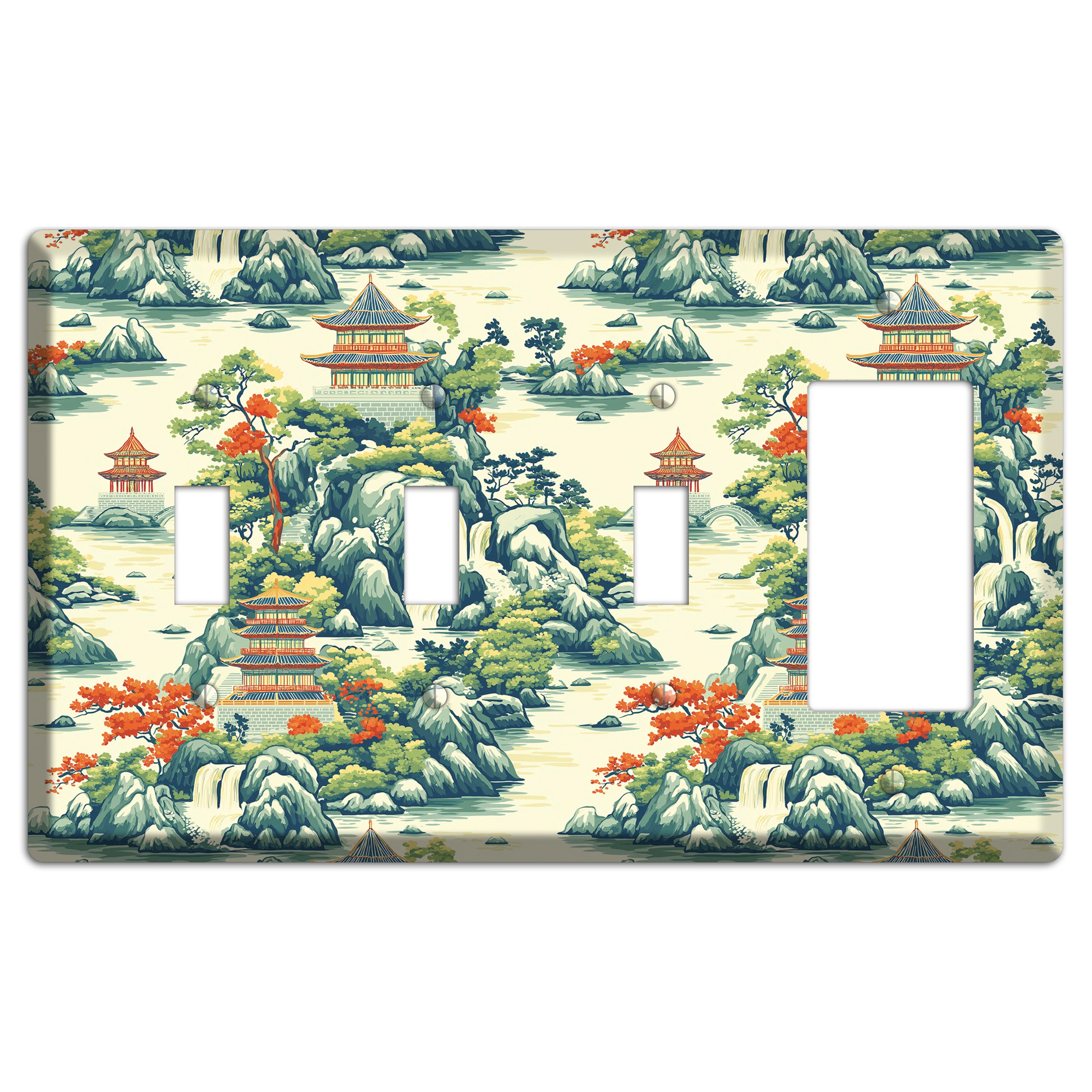 Cascade & Pagoda 3 Toggle / Rocker Wallplate
