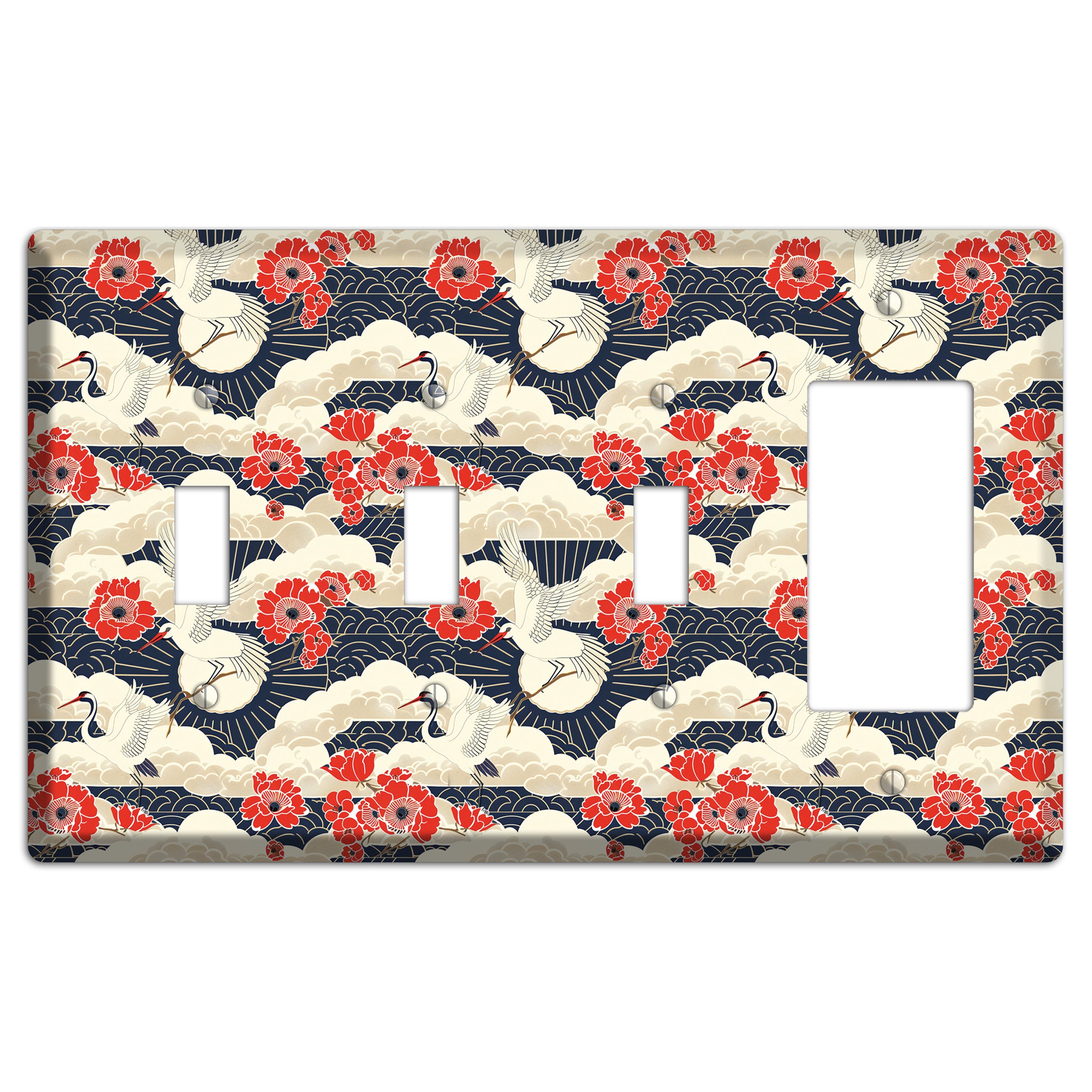 Crimson Peony Ascent 3 Toggle / Rocker Wallplate