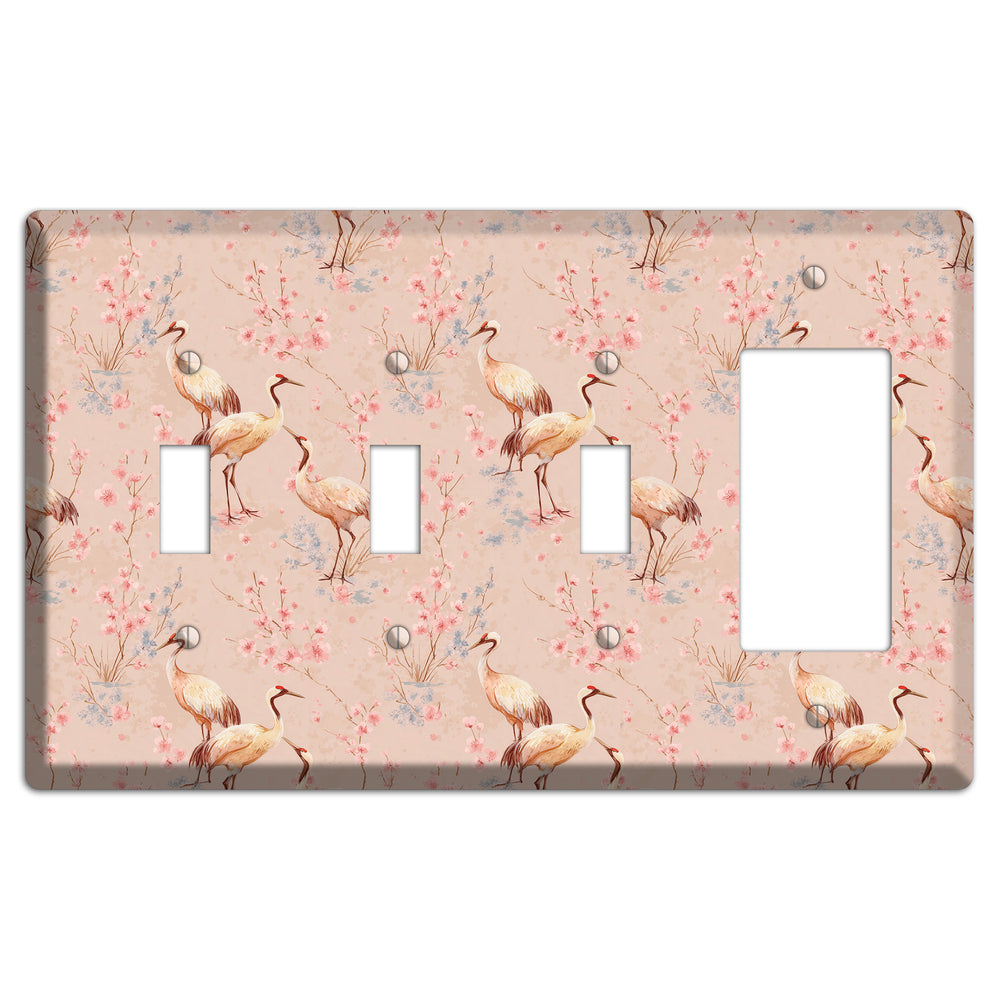 Blush Sakura Passage 3 Toggle / Rocker Wallplate