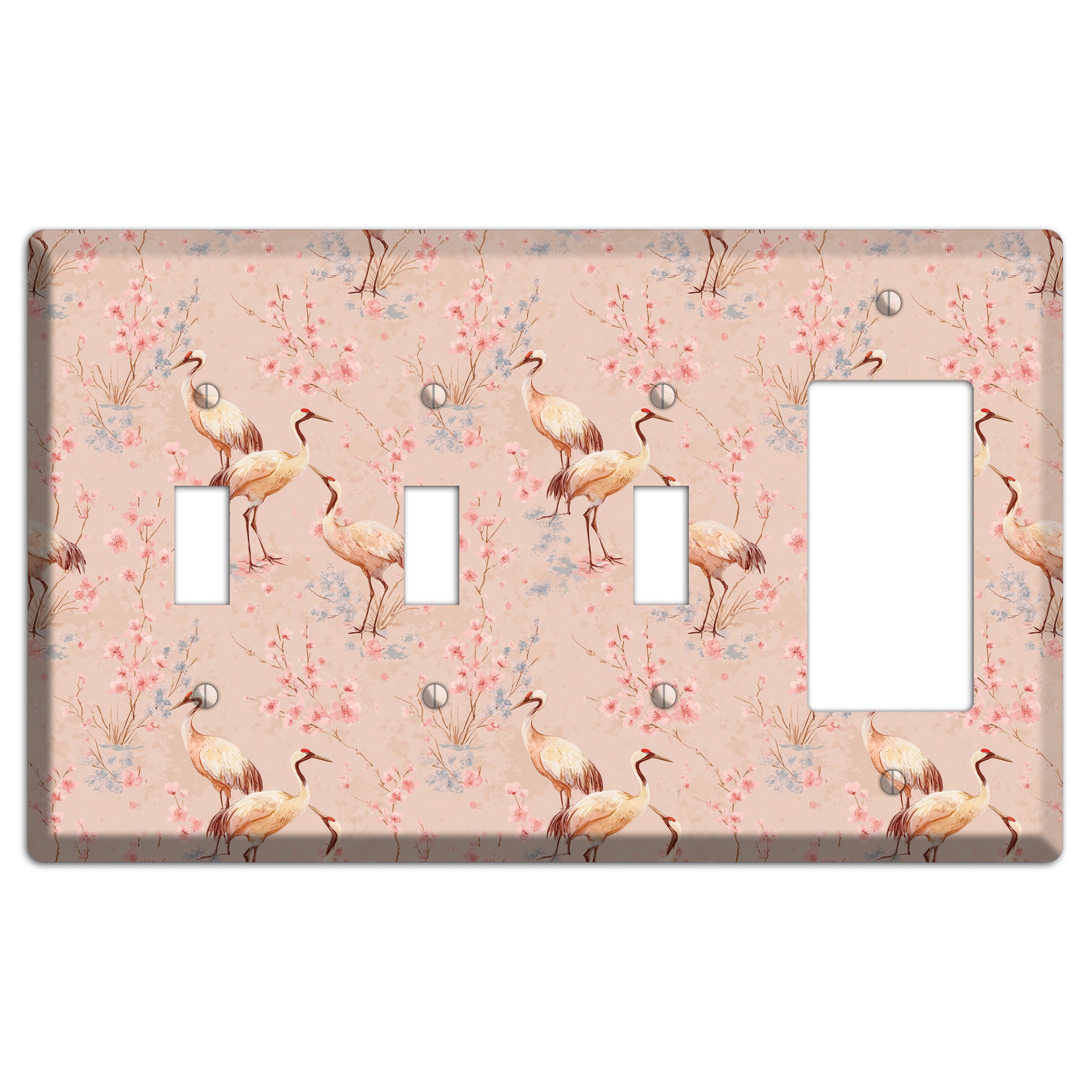 Blush Sakura Passage 3 Toggle / Rocker Wallplate