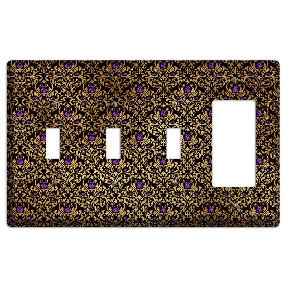 Gilded Masquerade 3 Toggle / Rocker Wallplate