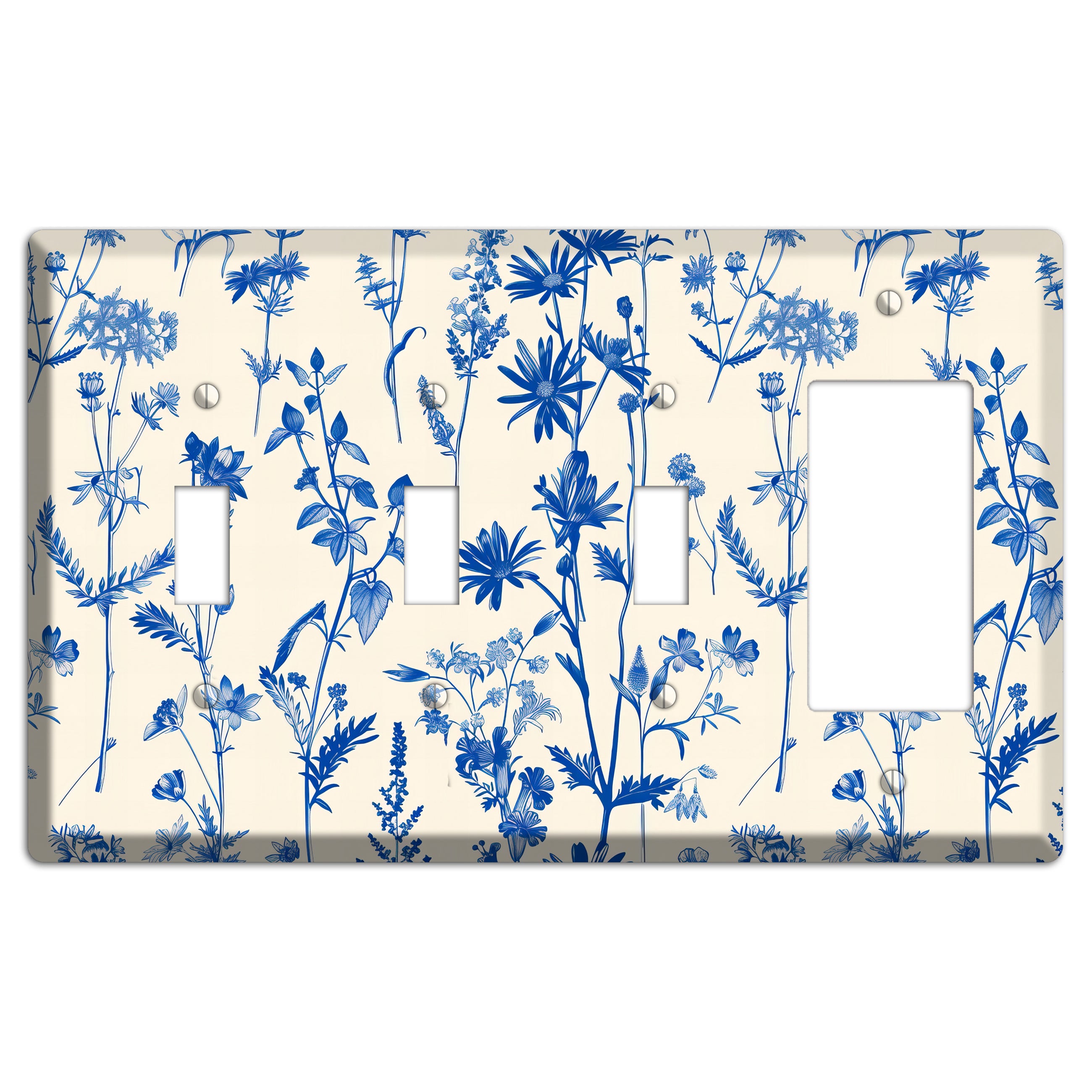 Meadow in Ink 3 Toggle / Rocker Wallplate