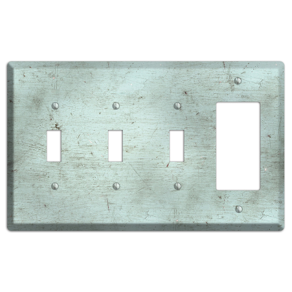 Weathered Teal Deck 3 Toggle / Rocker Wallplate