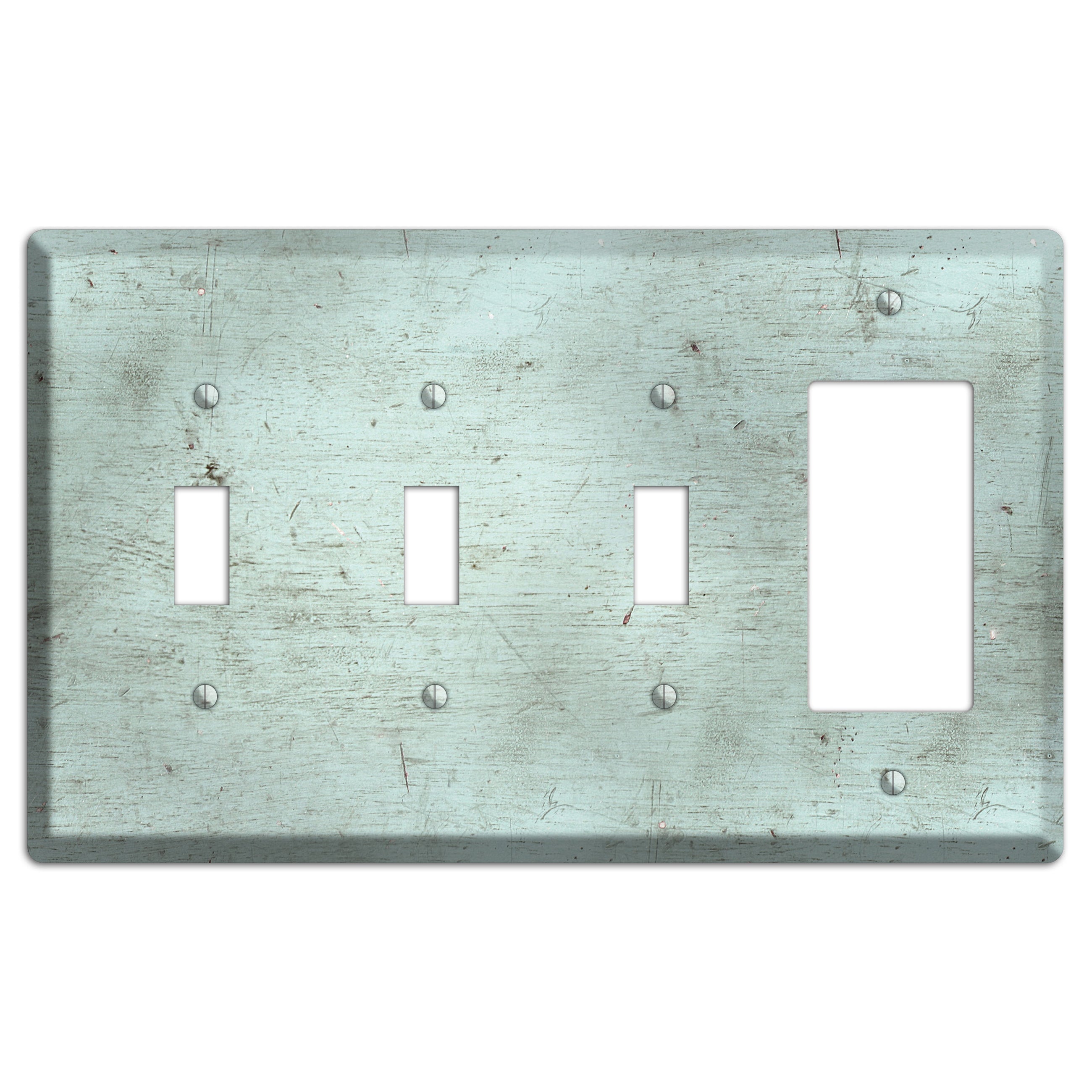 Weathered Teal Deck 3 Toggle / Rocker Wallplate