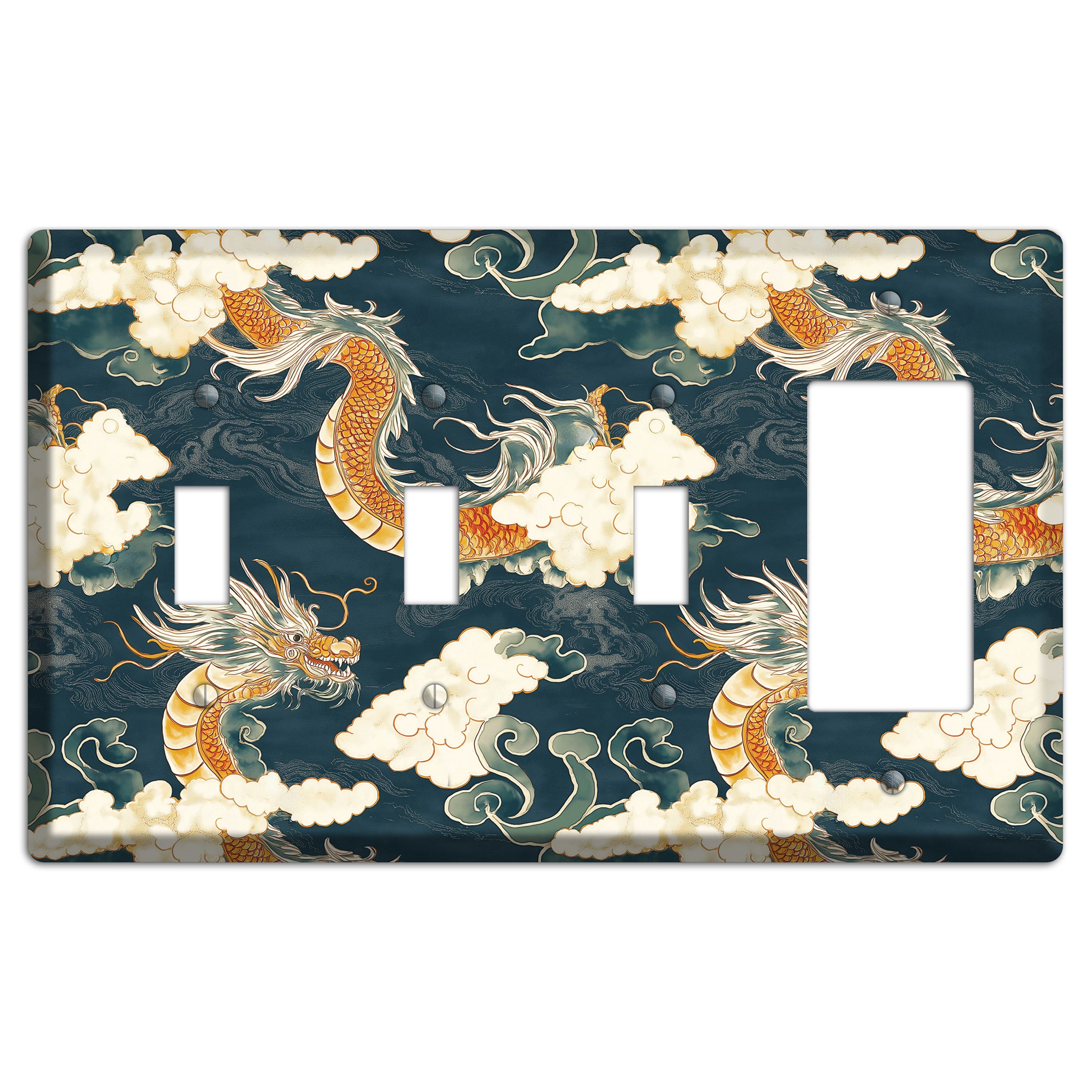 Celestial Serpent Sky 3 Toggle / Rocker Wallplate