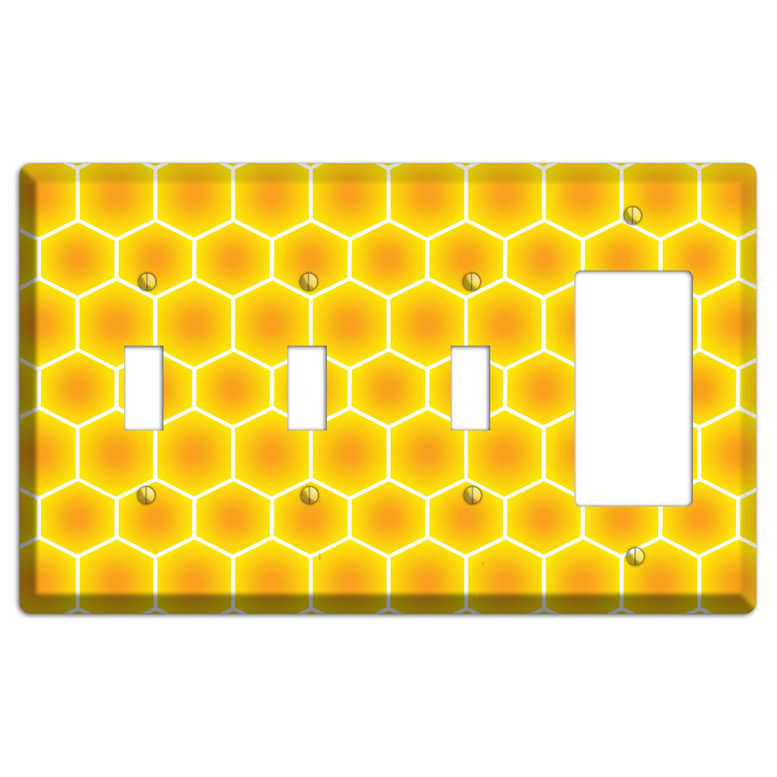 Liquid Gold Grid 3 Toggle / Rocker Wallplate