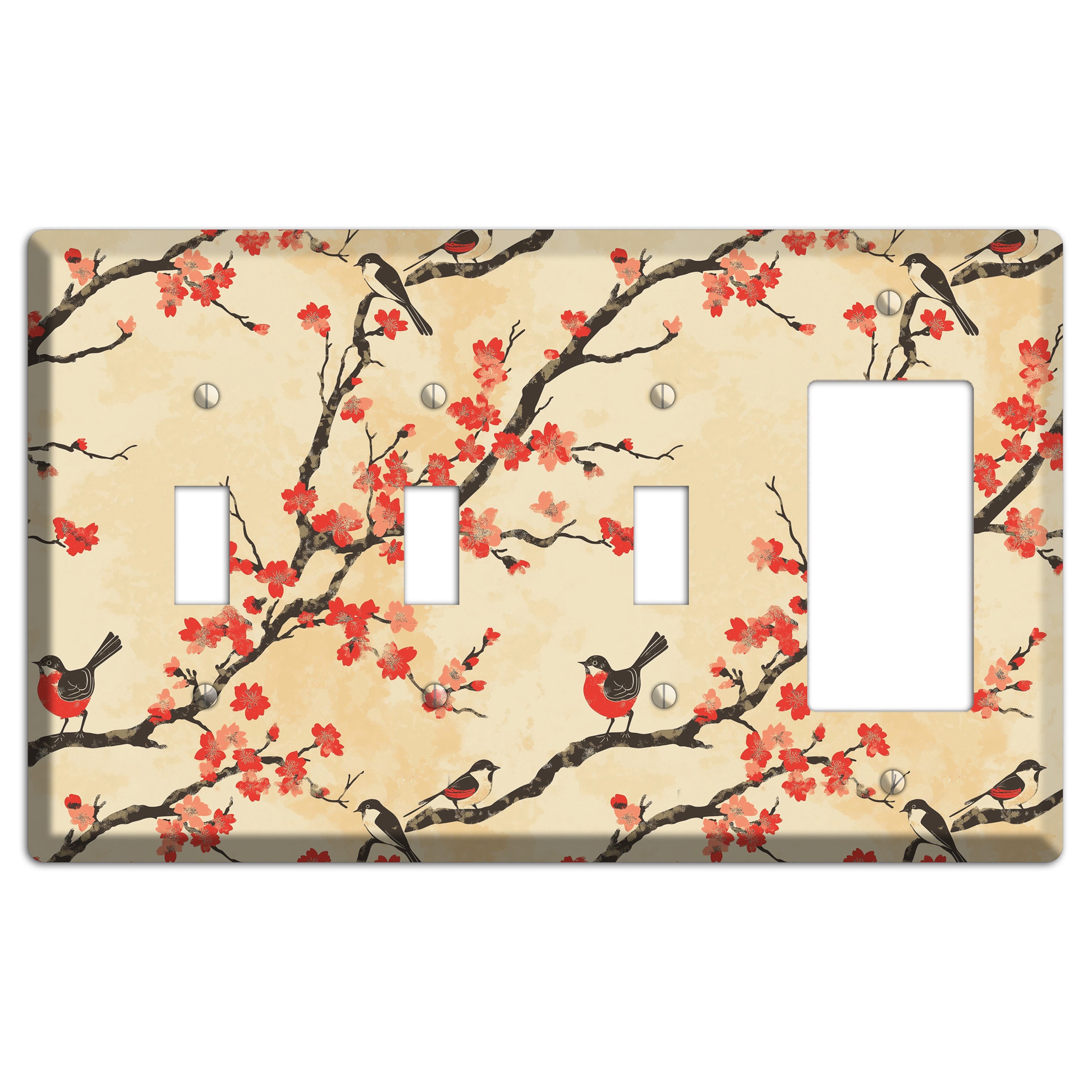 Blossom & Wing 3 Toggle / Rocker Wallplate
