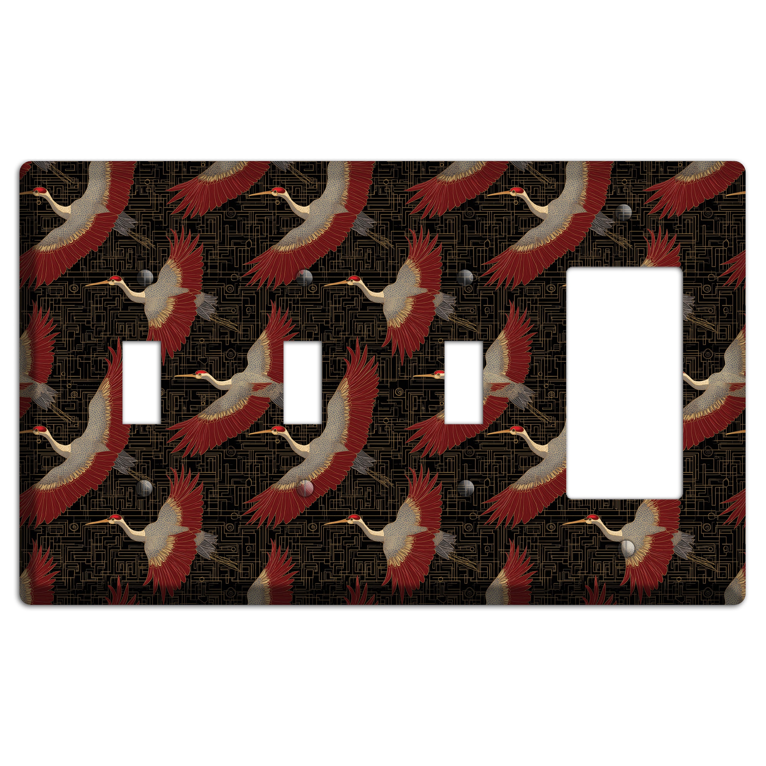 Scarlet Circuit Flight 3 Toggle / Rocker Wallplate